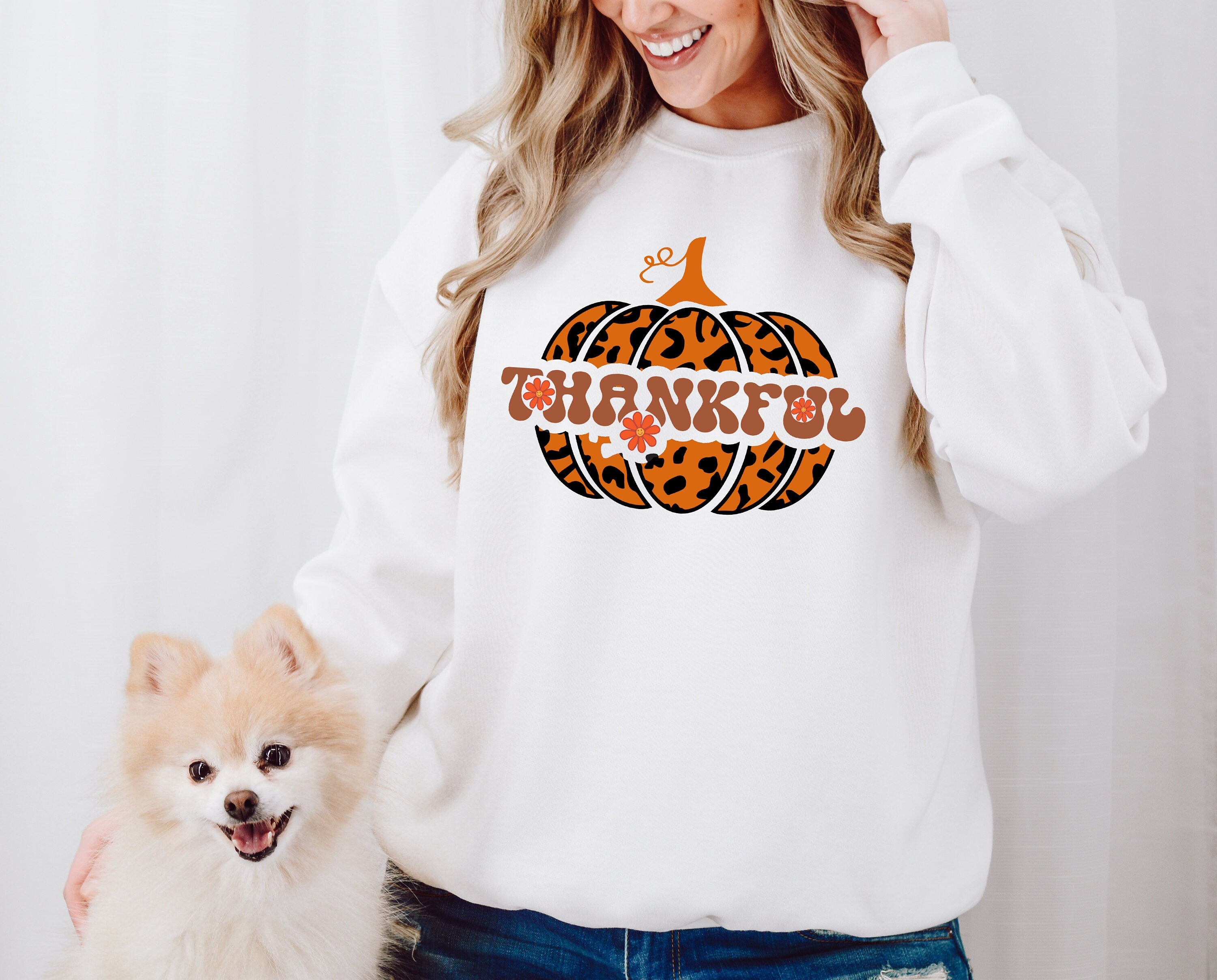 Leopard Pumpkin Sweatshirt, Thanksgiving Sweatshirt, Thankful Sweatshirt, Fall Sweatshirt, Leopard Fall, Vintage Leopard Pumpkin