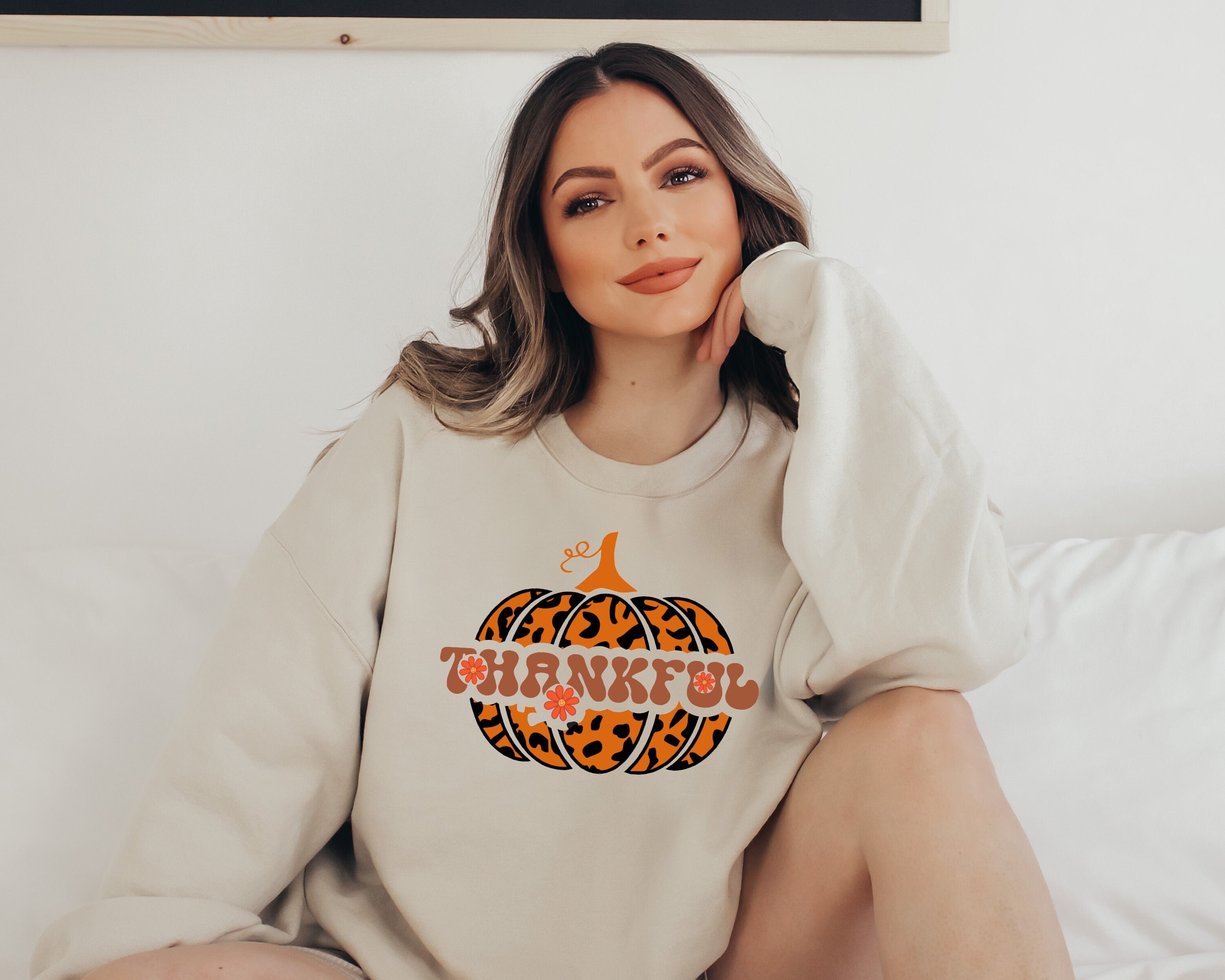Leopard Pumpkin Sweatshirt, Thanksgiving Sweatshirt, Thankful Sweatshirt, Fall Sweatshirt, Leopard Fall, Vintage Leopard Pumpkin