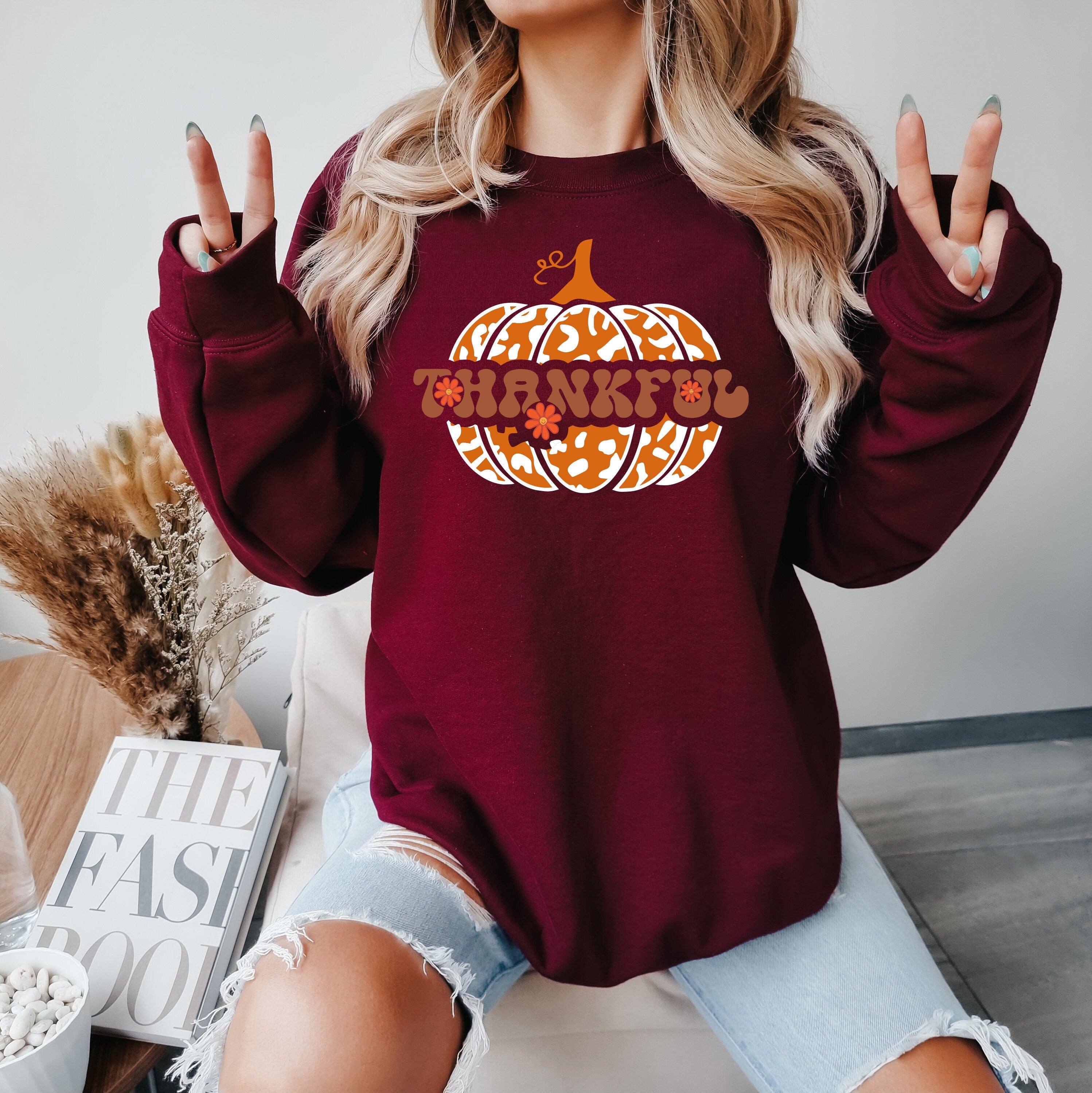 Leopard Pumpkin Sweatshirt, Thanksgiving Sweatshirt, Thankful Sweatshirt, Fall Sweatshirt, Leopard Fall, Vintage Leopard Pumpkin