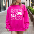 Personalized Sweatshirt, Custom Wavy Text Sweatshirt, Custom retro Sweatshirt, personalized sweat, custom Text Sweatshirt, Custom sweatshirt