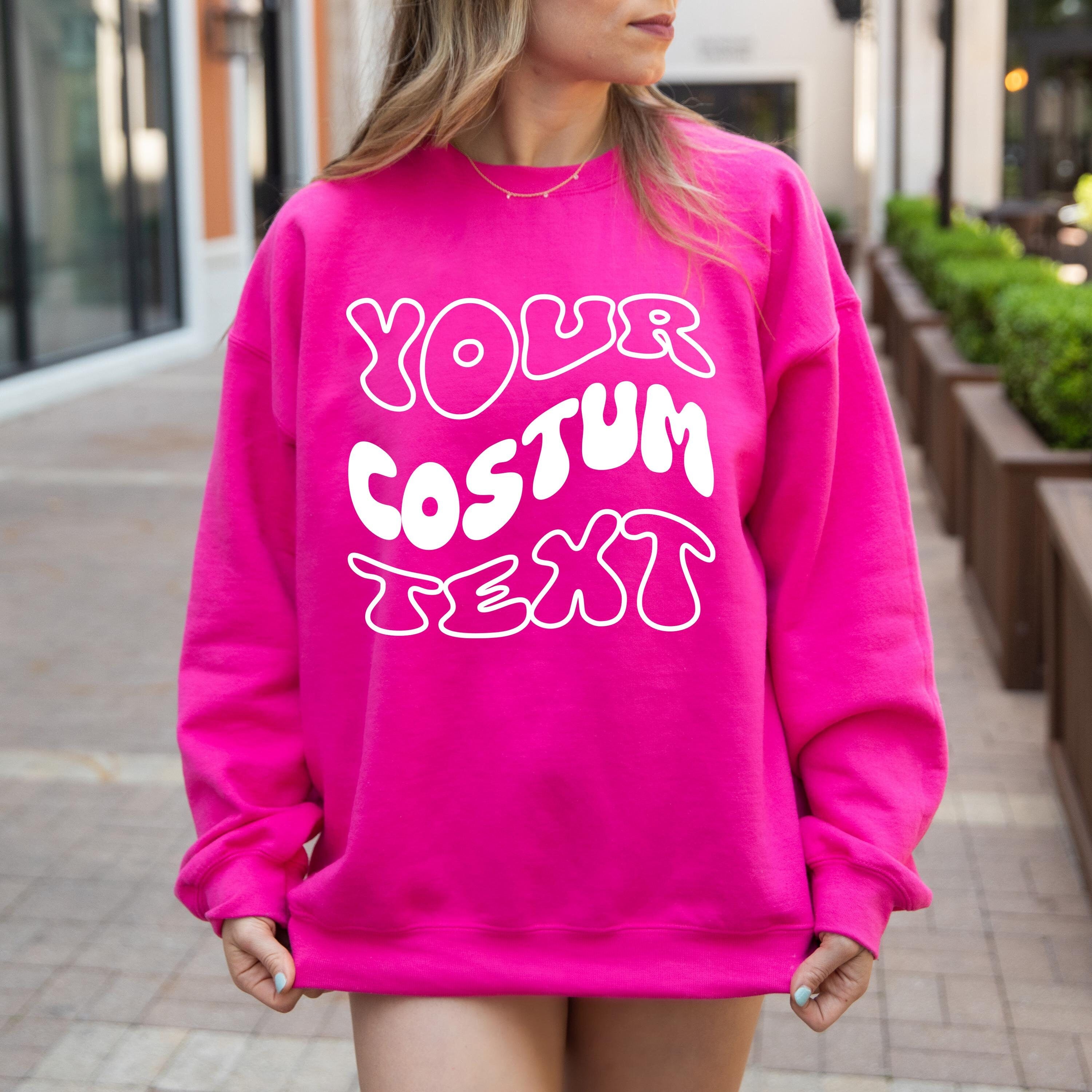 Personalized Sweatshirt, Custom Wavy Text Sweatshirt, Custom retro Sweatshirt, personalized sweat, custom Text Sweatshirt, Custom sweatshirt