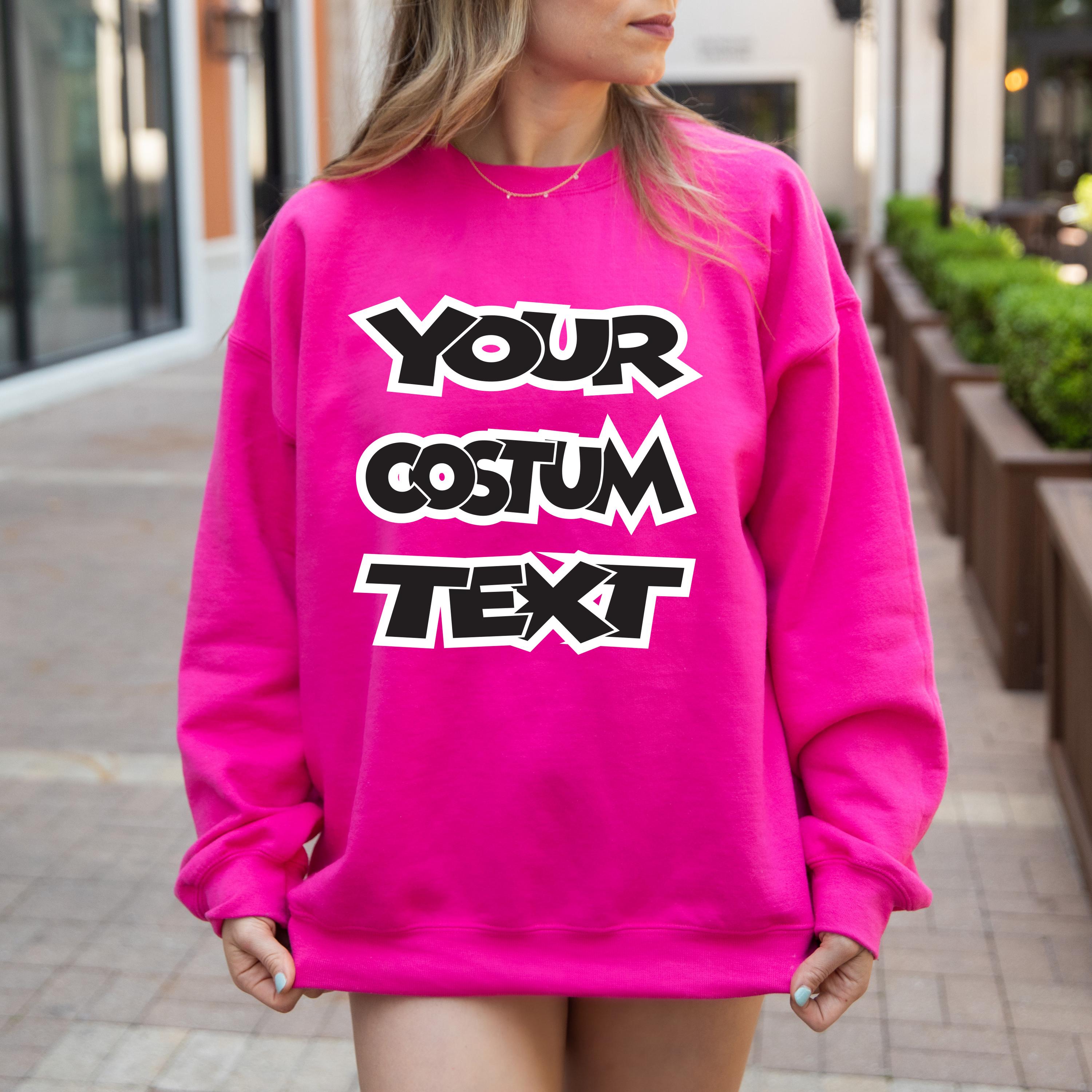 Personalized Sweatshirt, Custom Wavy Text Sweatshirt, Custom retro Sweatshirt, custom Text, Personal Text Sweatshirt, Custom sweatshirt