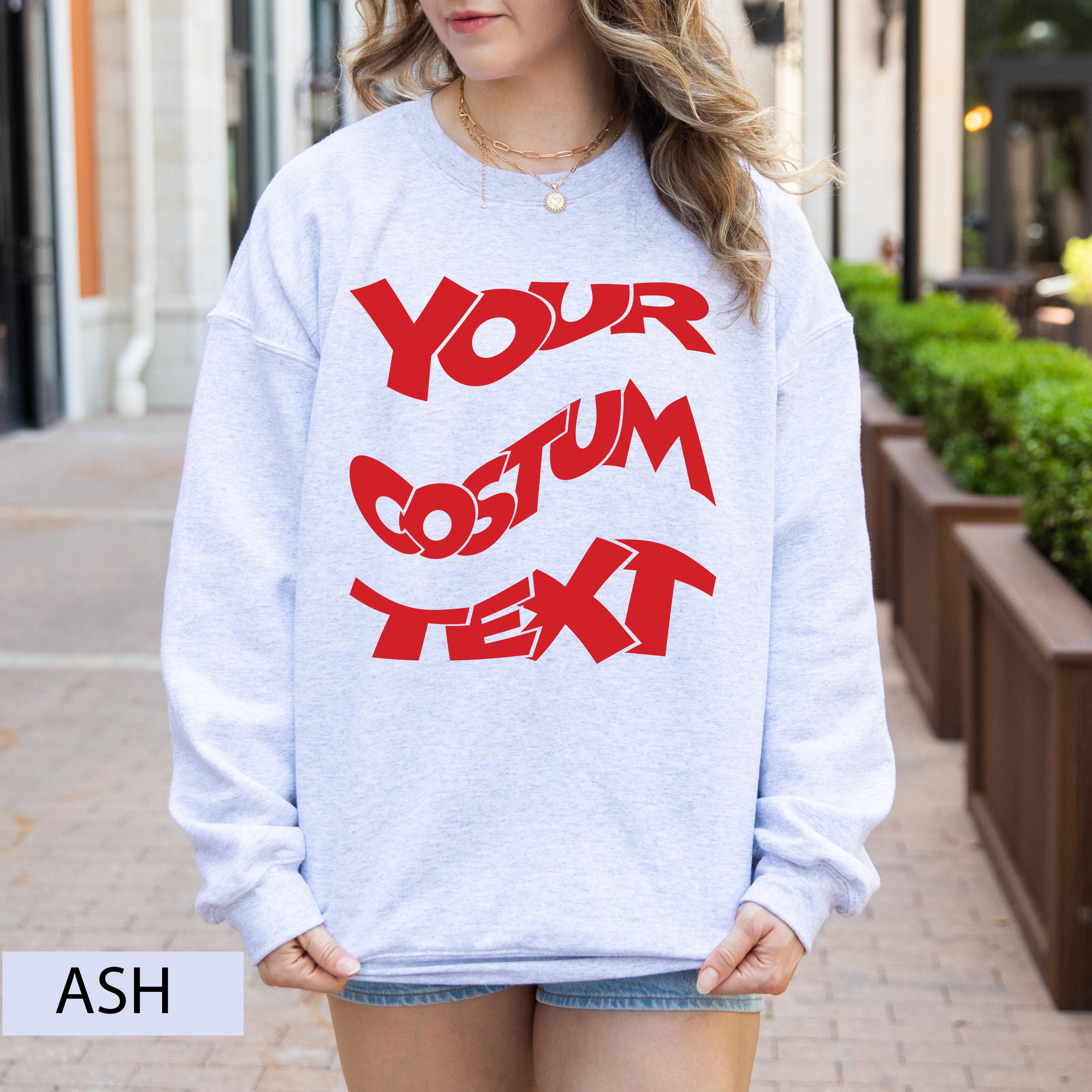 Personalized Sweatshirt, Custom Wavy Text Sweatshirt, Custom retro Sweatshirt, custom Text, Personal Text Sweatshirt, Custom sweatshirt