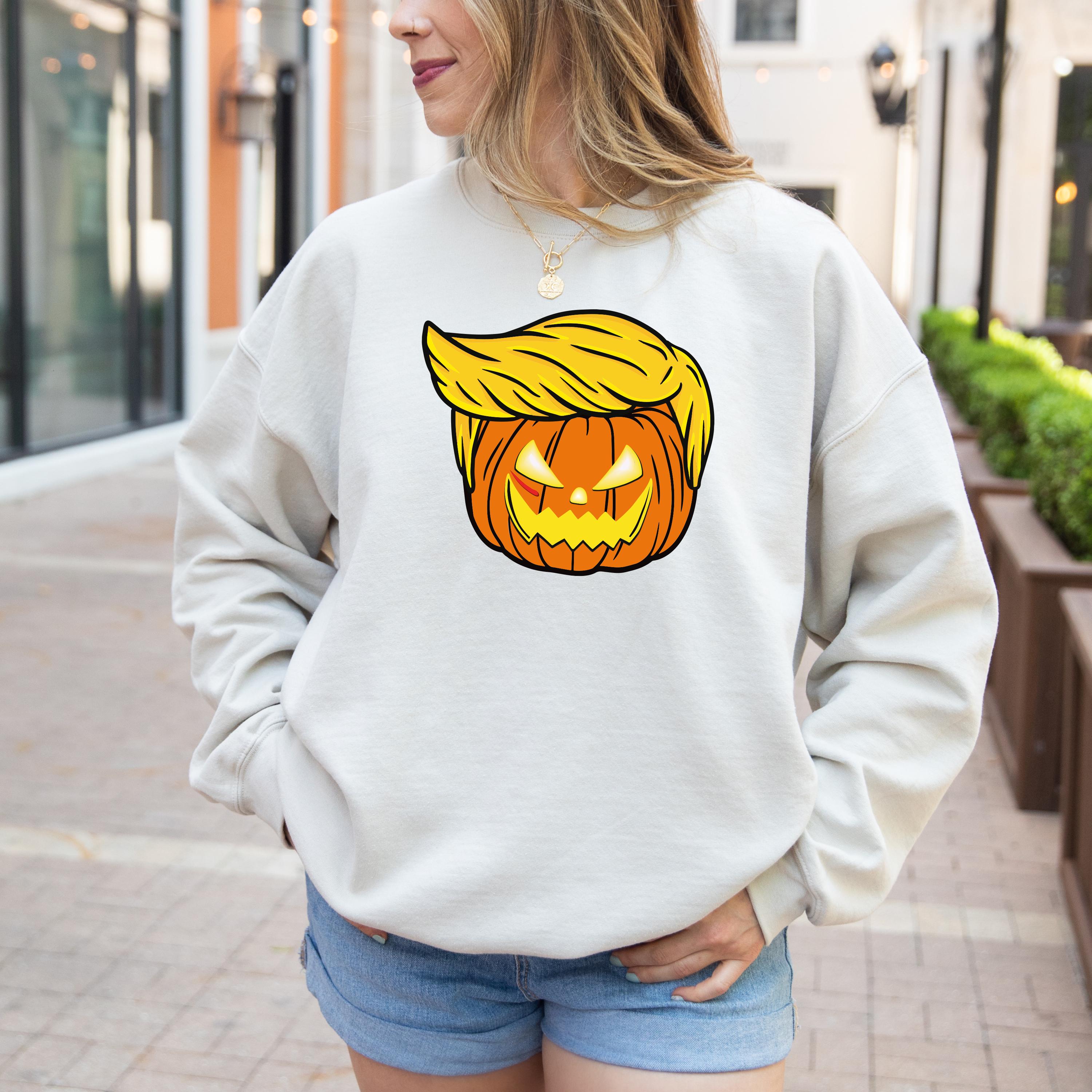 Trumpkin Sweatshirt, Trump Pumpkin Sweatshirt, Funny Trump Shirt, Halloween pumpkin Sweatshirt, Halloween Sweatshirt, Political Sweatshirt