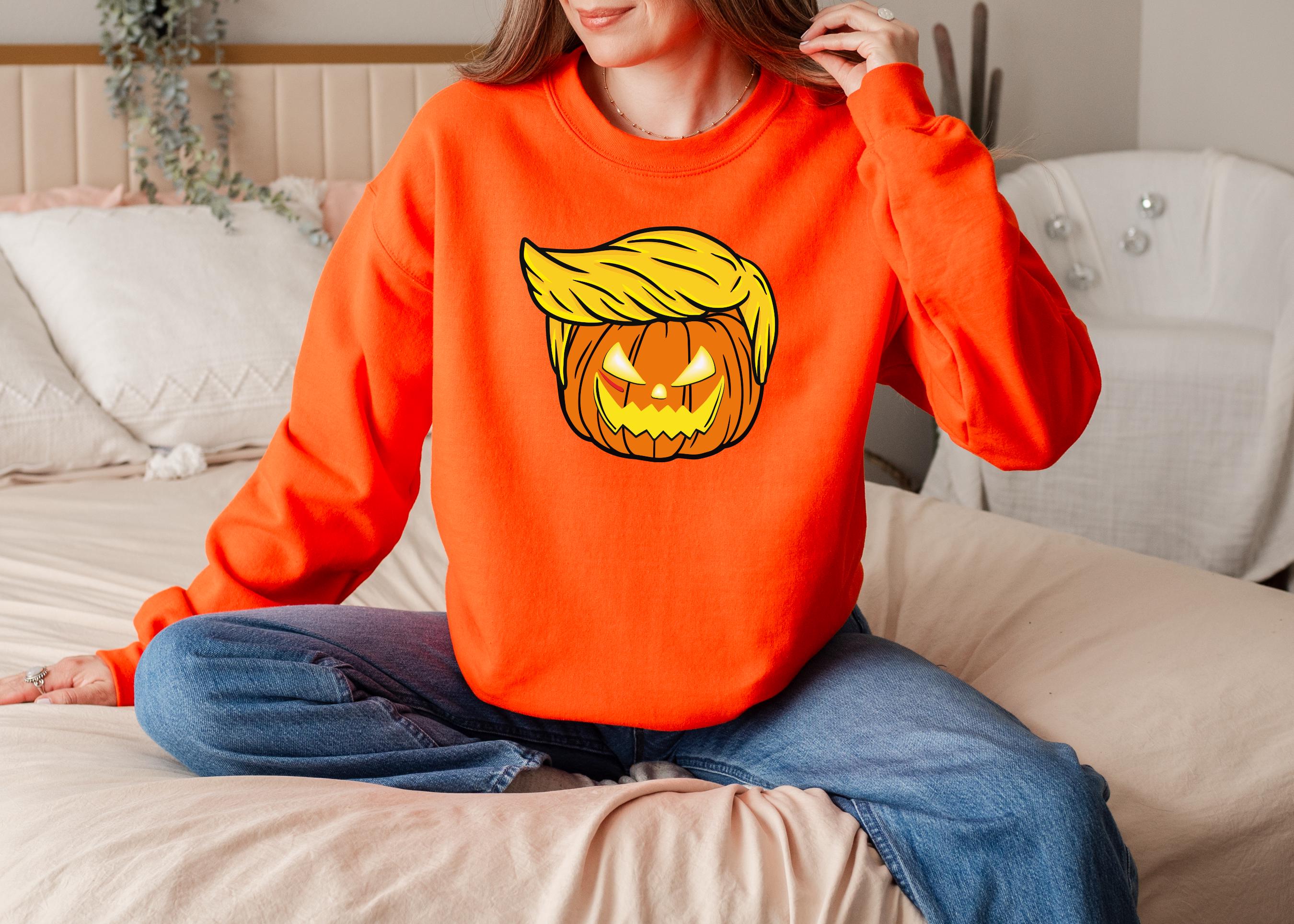 Trumpkin Sweatshirt, Trump Pumpkin Sweatshirt, Funny Trump Shirt, Halloween pumpkin Sweatshirt, Halloween Sweatshirt, Political Sweatshirt