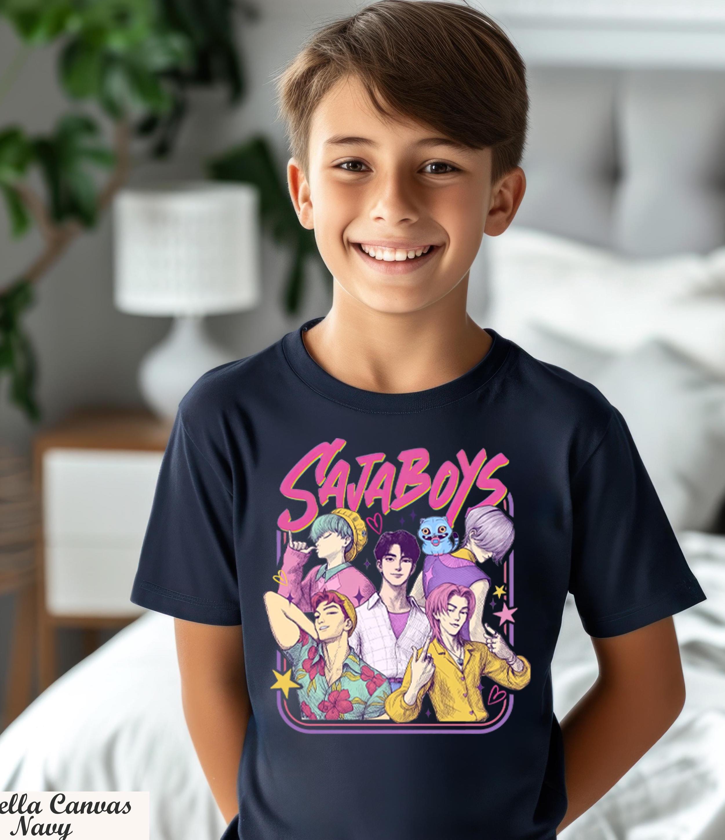 Saja Boys Boy Band Shirt, Demon Hunters Movie Kids Shirt, Boy Band Tee, Anime Manga Style Tee ,Huntrix Fan Gift Shirt, Saja Boys Fan Gift