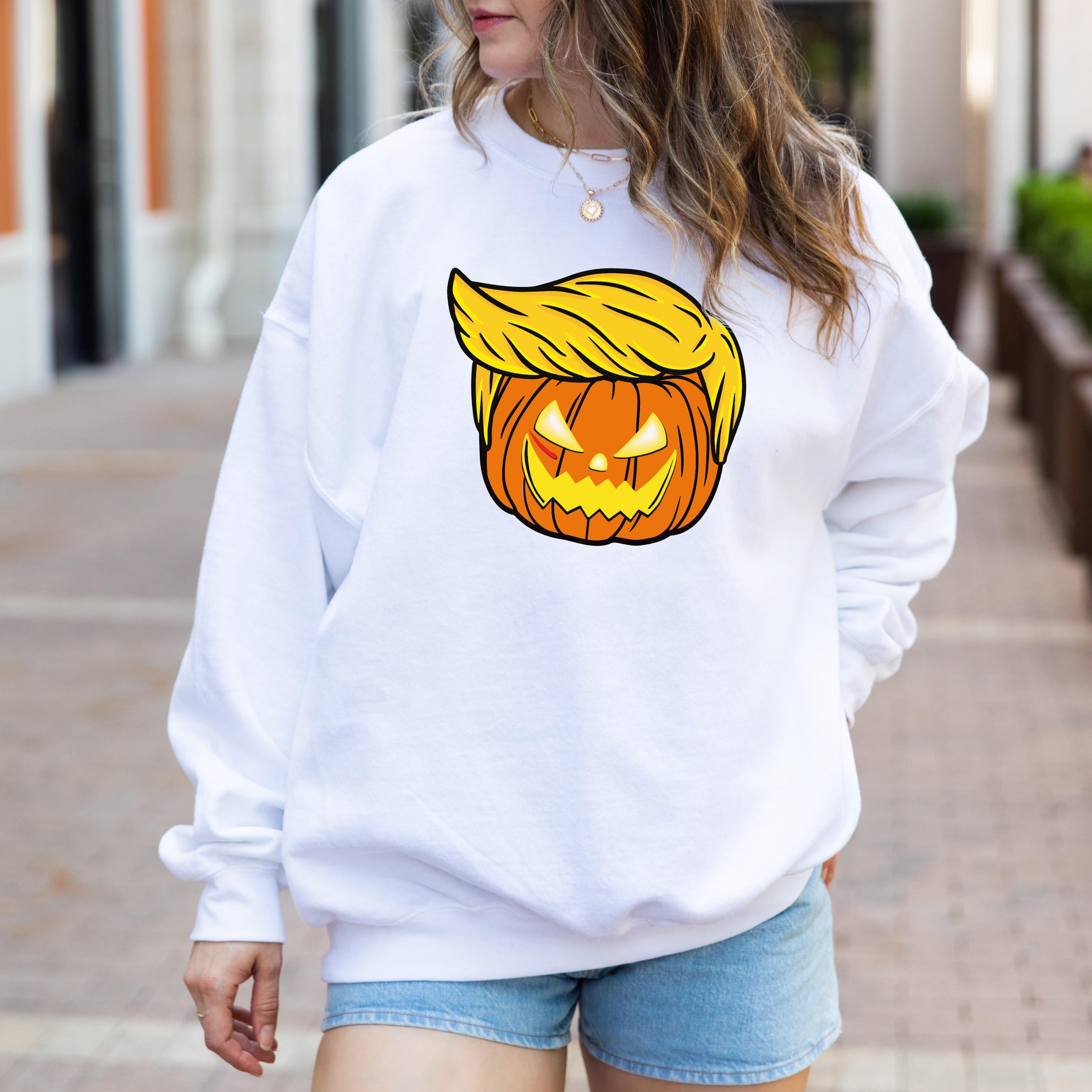 Trumpkin Sweatshirt, Trump Pumpkin Sweatshirt, Funny Trump Shirt, Halloween pumpkin Sweatshirt, Halloween Sweatshirt, Political Sweatshirt