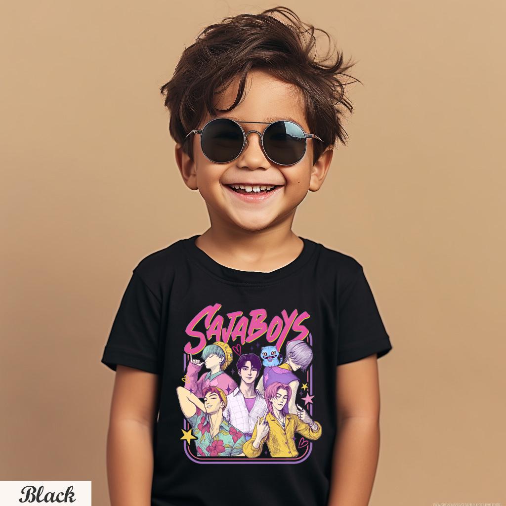 Saja Boys Boy Band Shirt, Demon Hunters Movie Kids Shirt, Boy Band Tee, Anime Manga Style Tee ,Huntrix Fan Gift Shirt, Saja Boys Fan Gift