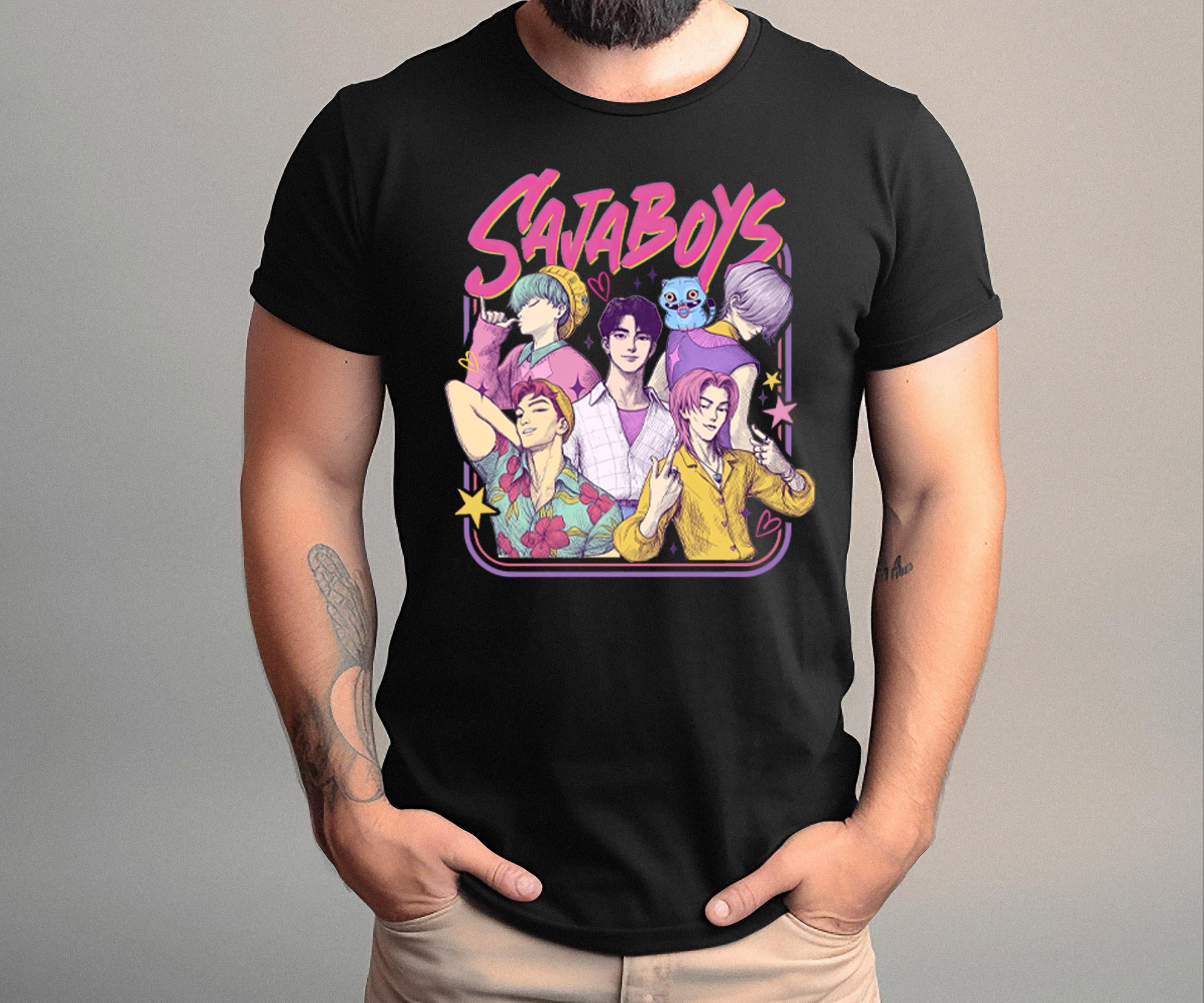 Saja Boys Boy Band Shirt, Demon Hunters Movie Kids Shirt, Boy Band Tee, Anime Manga Style Tee ,Huntrix Fan Gift Shirt, Saja Boys Fan Gift