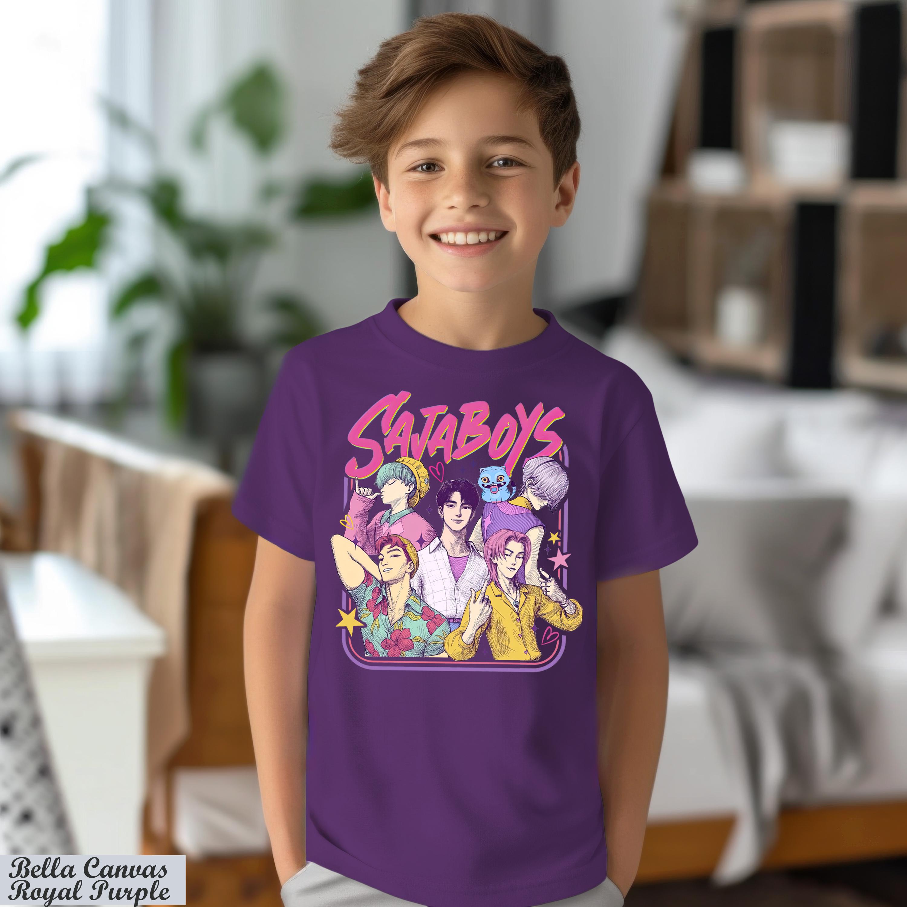 Saja Boys Boy Band Shirt, Demon Hunters Movie Kids Shirt, Boy Band Tee, Anime Manga Style Tee ,Huntrix Fan Gift Shirt, Saja Boys Fan Gift