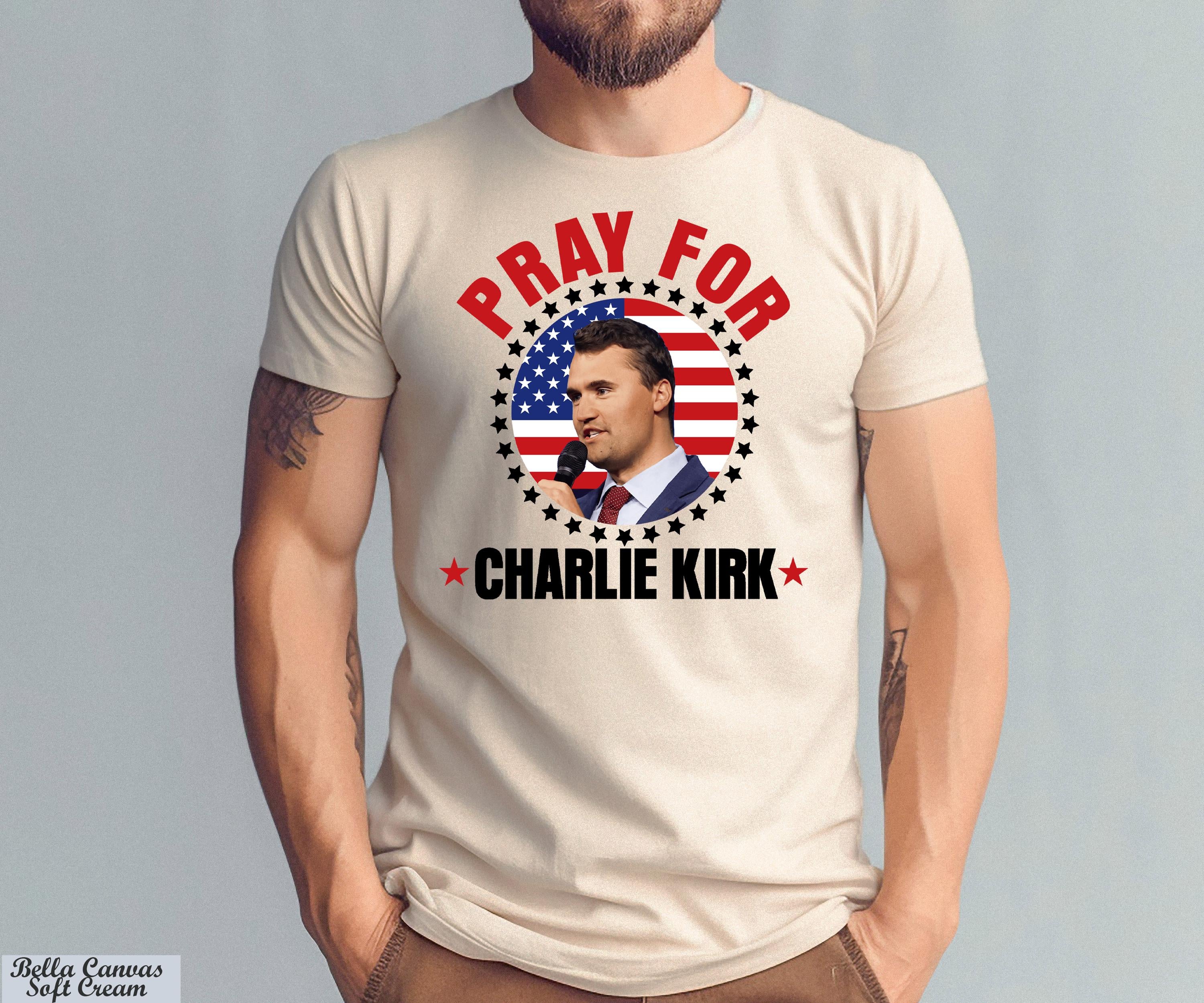 Pray for Charlie Kirk Shirt,Human Rights Activist Graphic Shirt,Conservative Political Unisex Shirt,Patriot America Flag Tee,Activist Shirt