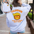 Trumpkin Double Side Sweatshirt, Trump Pumpkin Sweatshirt, Halloween pumpkin Sweatshirt, Halloween Trump Sweatshirt, Political Sweatshirt