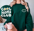 Cool Moms Club Printed Front and Back Sweatshirt, Mother's Day Gift, New Mom Gift, Expecting Mom Gift, Cool Moms Club Crewneck, Gift for Mom