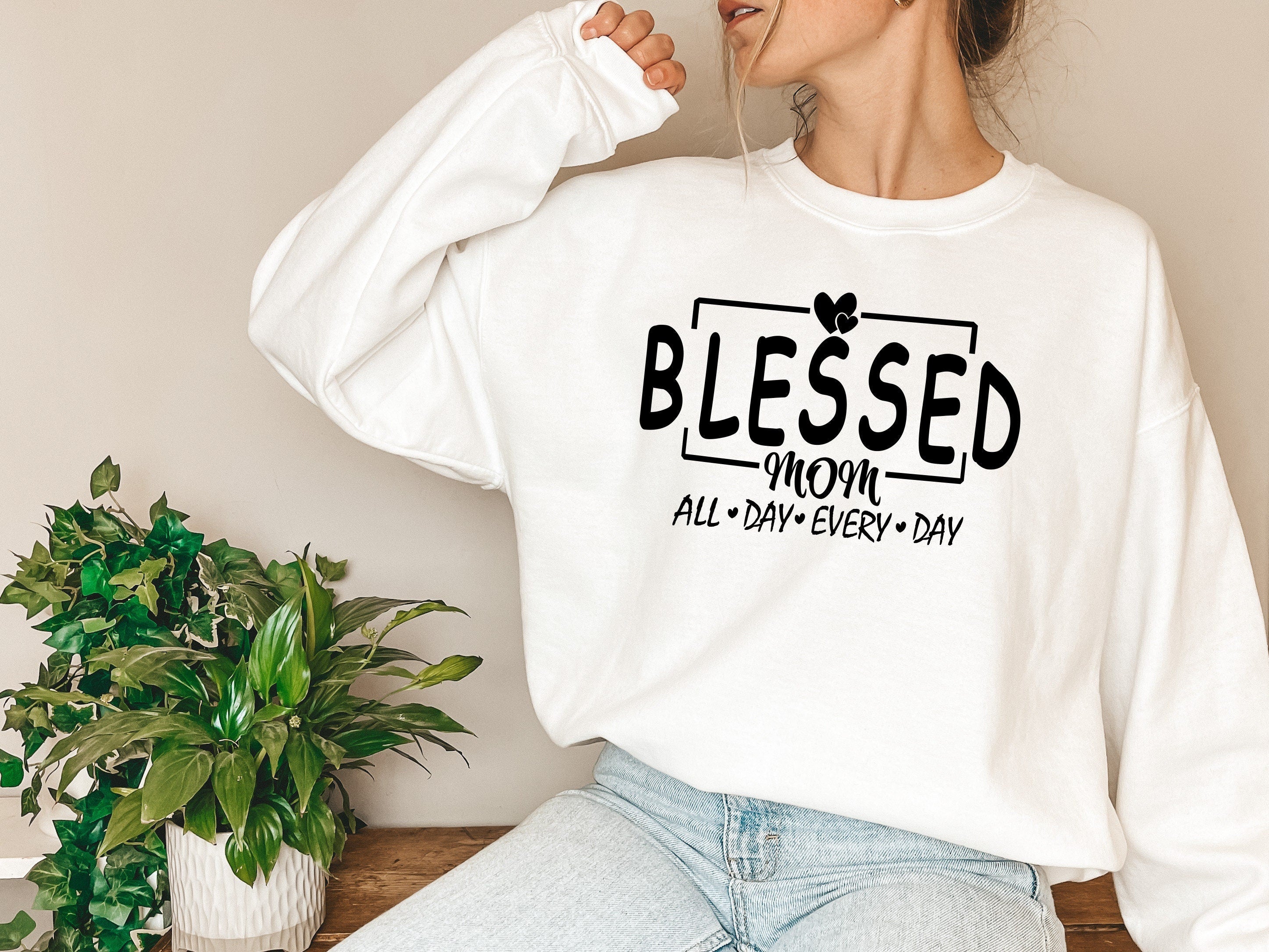 Blessed Mom Sweatshirt, Blessed Sweatshirt, Mom Life Shirt, Mother’s Day Gift, Mother’s Day Shirt, Mother Shirt, Motivational Mom Tee