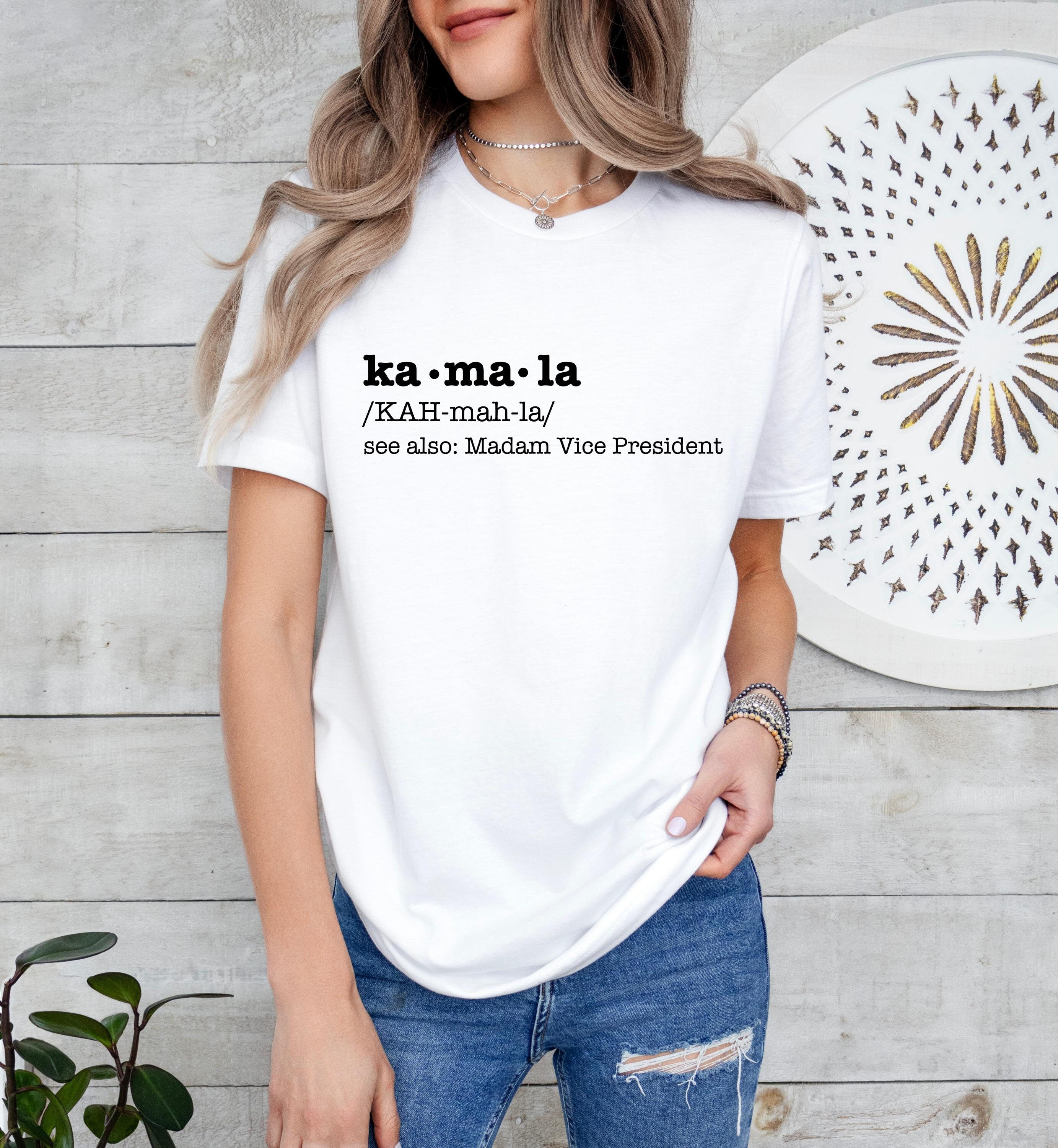 Kamala, /KAH-mah-la/ Shirt, Kamala Harris Tee, Election 2024 Tee, Female President, Kamala Shirt, President madam president election shirt