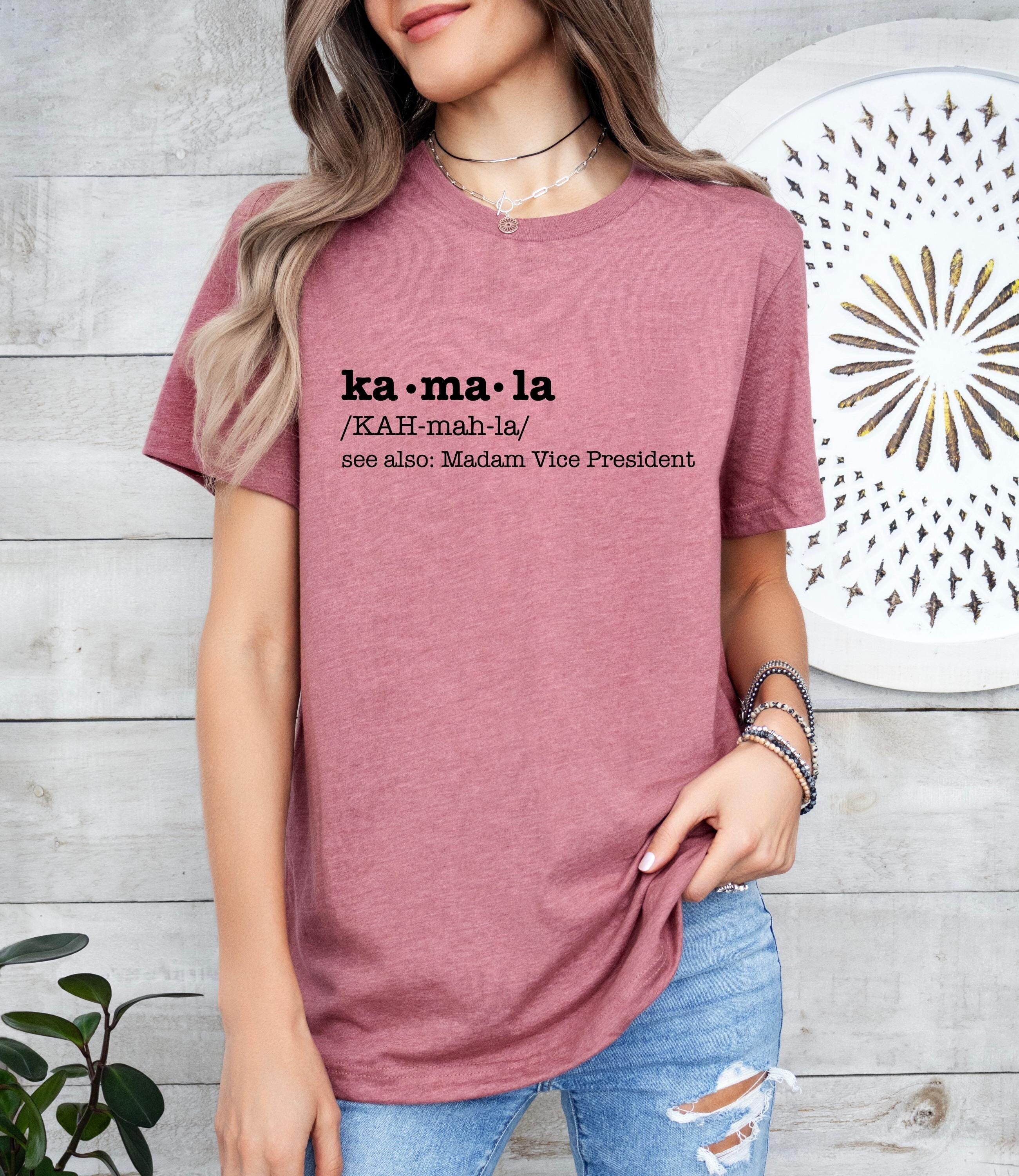 Kamala, /KAH-mah-la/ Shirt, Kamala Harris Tee, Election 2024 Tee, Female President, Kamala Shirt, President madam president election shirt