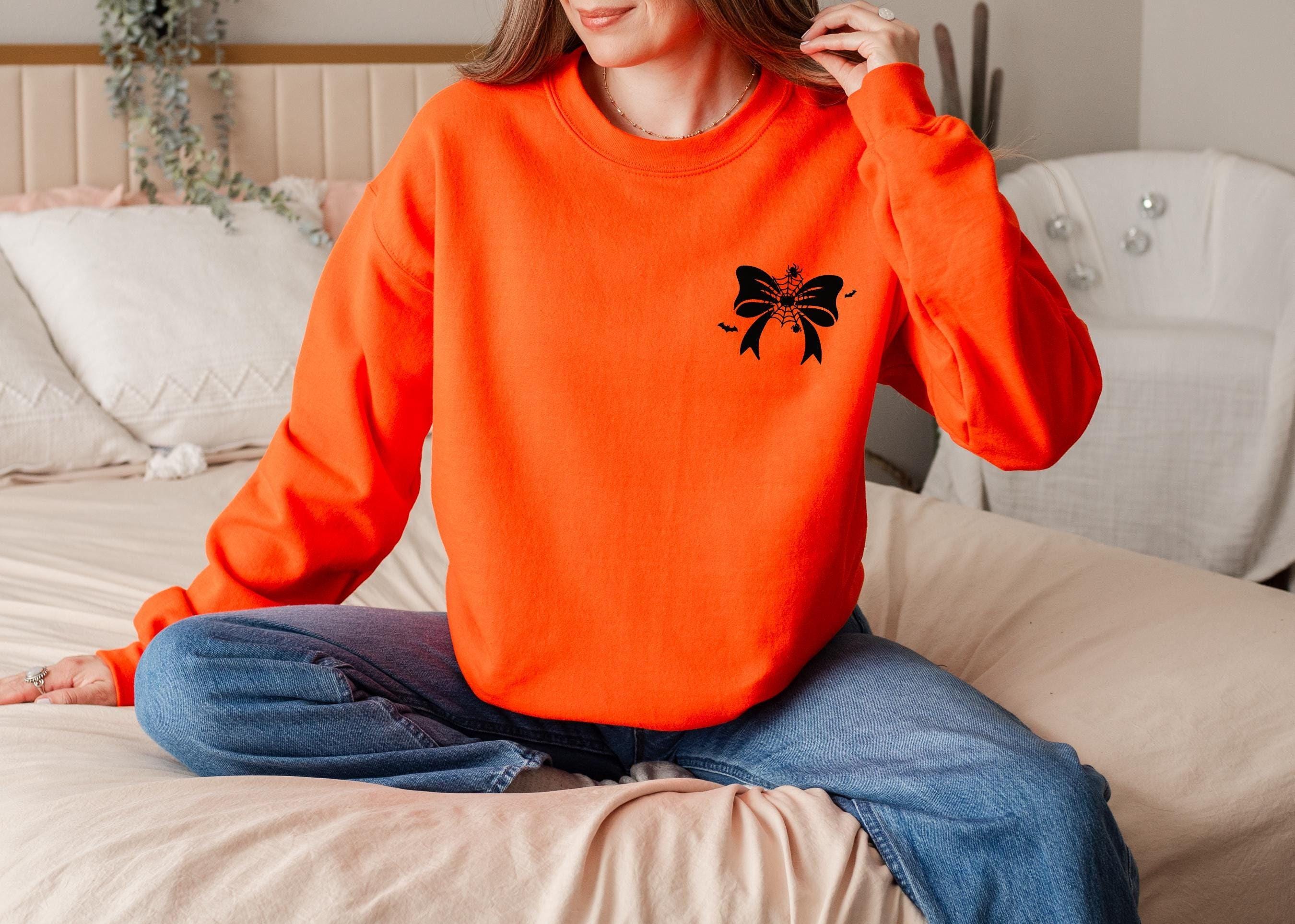 Embroidered Halloween Sweatshirt, Embroidery Ribbon Sweatshirt, Halloween Shirt, Halloween Crewneck, Halloween Sweatshirt, Spooky Season