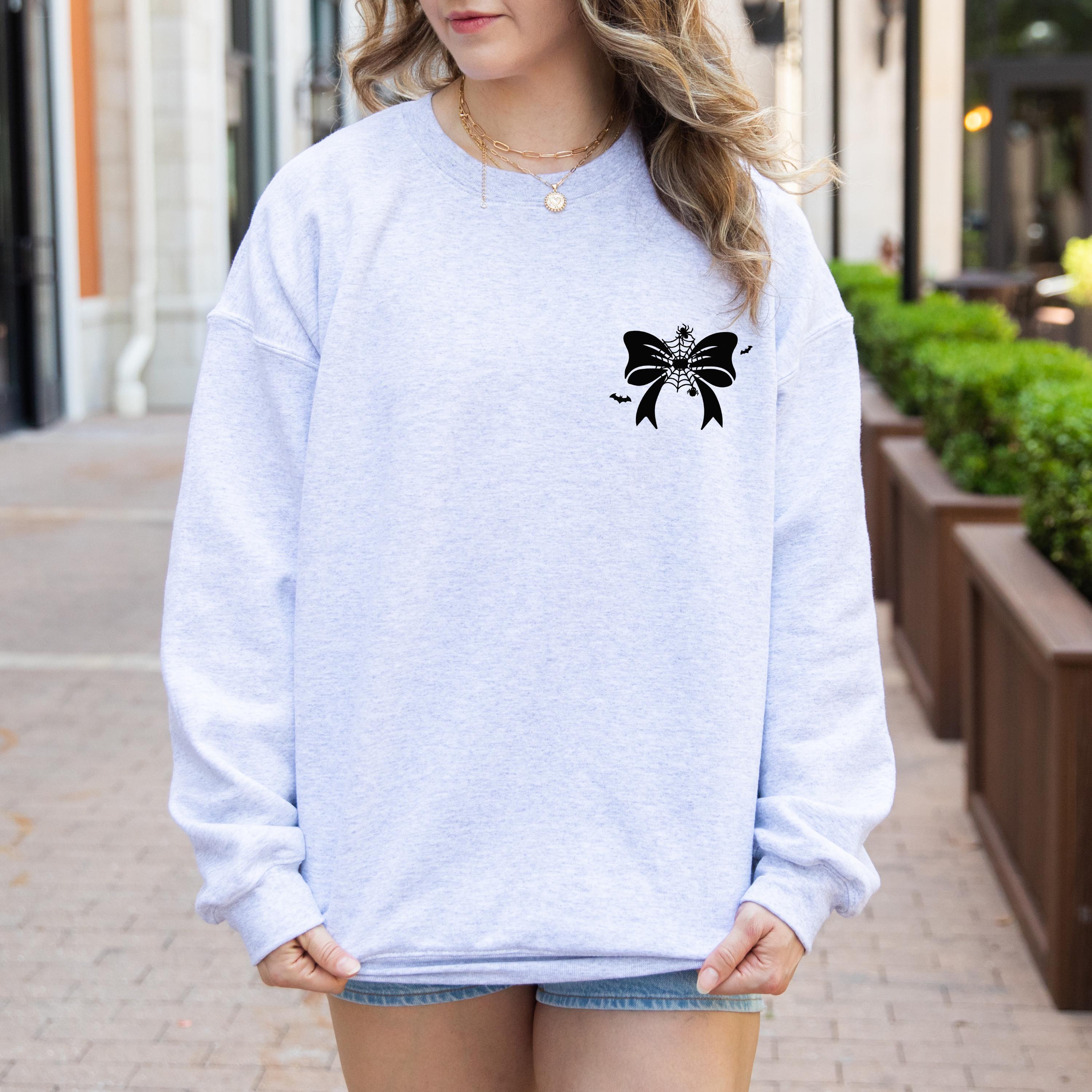 Embroidered Halloween Sweatshirt, Embroidery Ribbon Sweatshirt, Halloween Shirt, Halloween Crewneck, Halloween Sweatshirt, Spooky Season