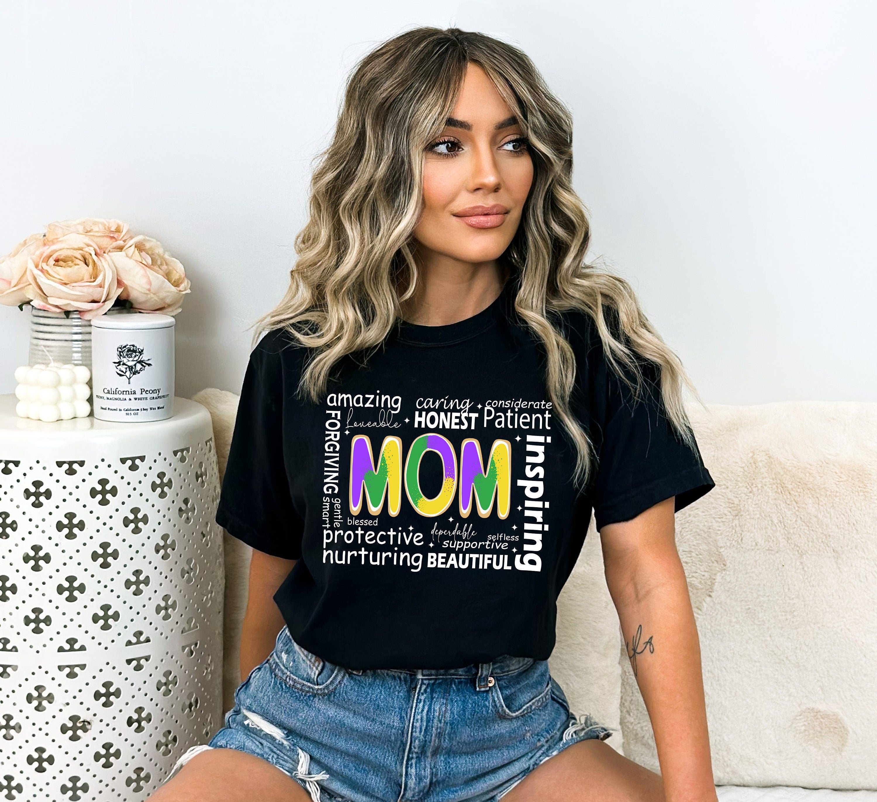 She is Mom Shirt, Comfort Colors Shirt, Retro Mother, Blessed Mom, Mama Shirt, Mom Life , Mother's Day, Gift for Mom, Retro Mama Quotes