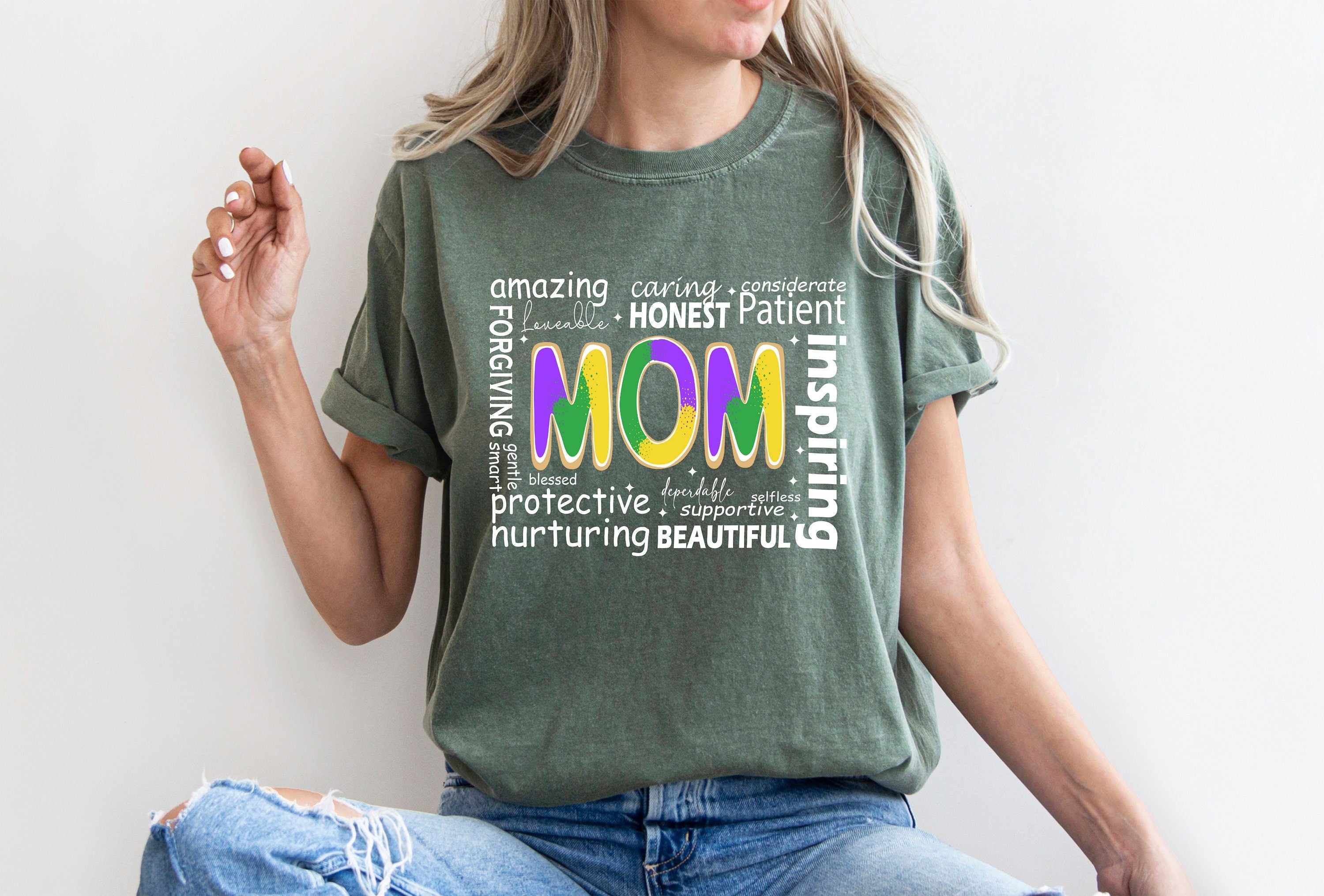 She is Mom Shirt, Comfort Colors Shirt, Retro Mother, Blessed Mom, Mama Shirt, Mom Life , Mother's Day, Gift for Mom, Retro Mama Quotes
