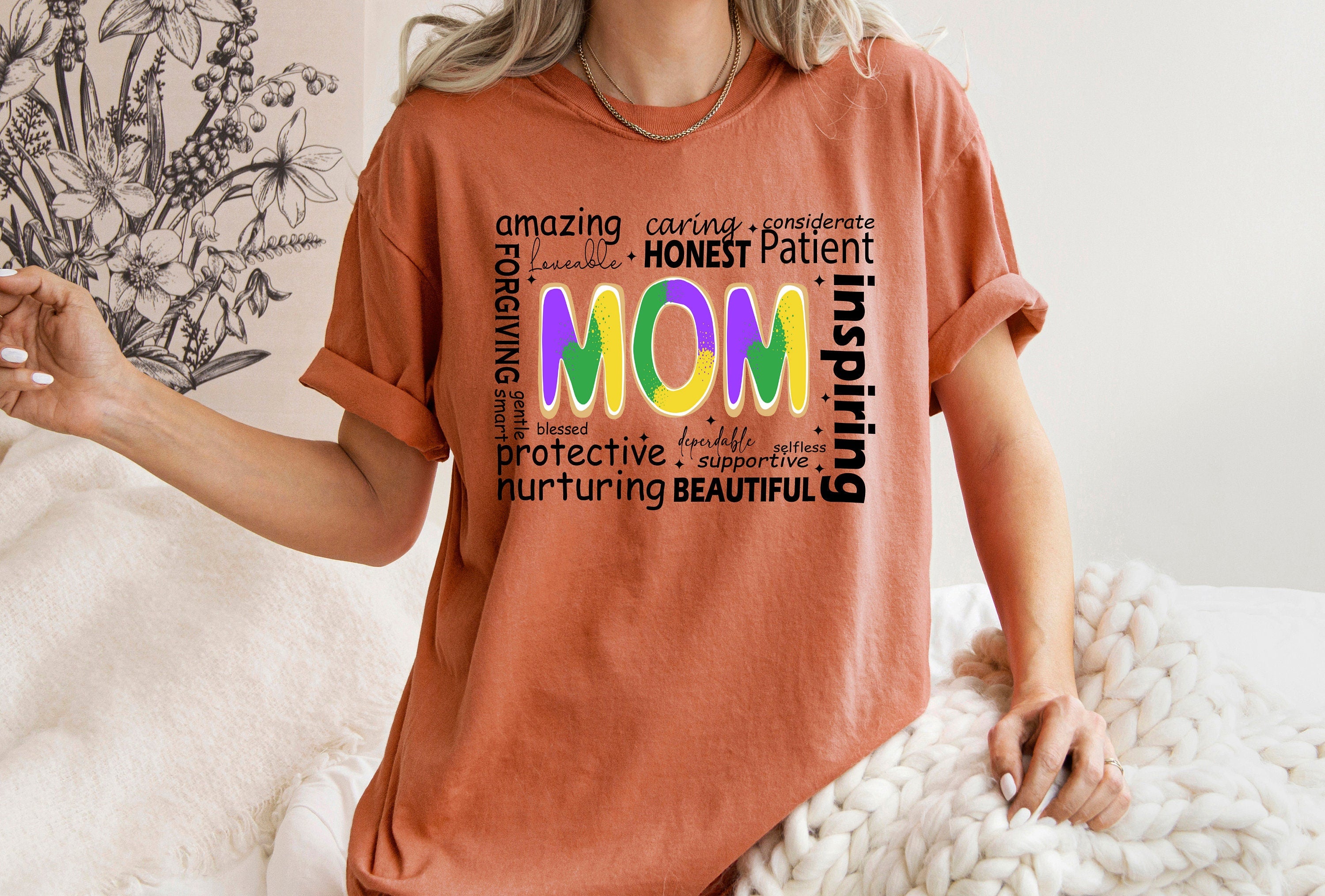 She is Mom Shirt, Comfort Colors Shirt, Retro Mother, Blessed Mom, Mama Shirt, Mom Life , Mother's Day, Gift for Mom, Retro Mama Quotes