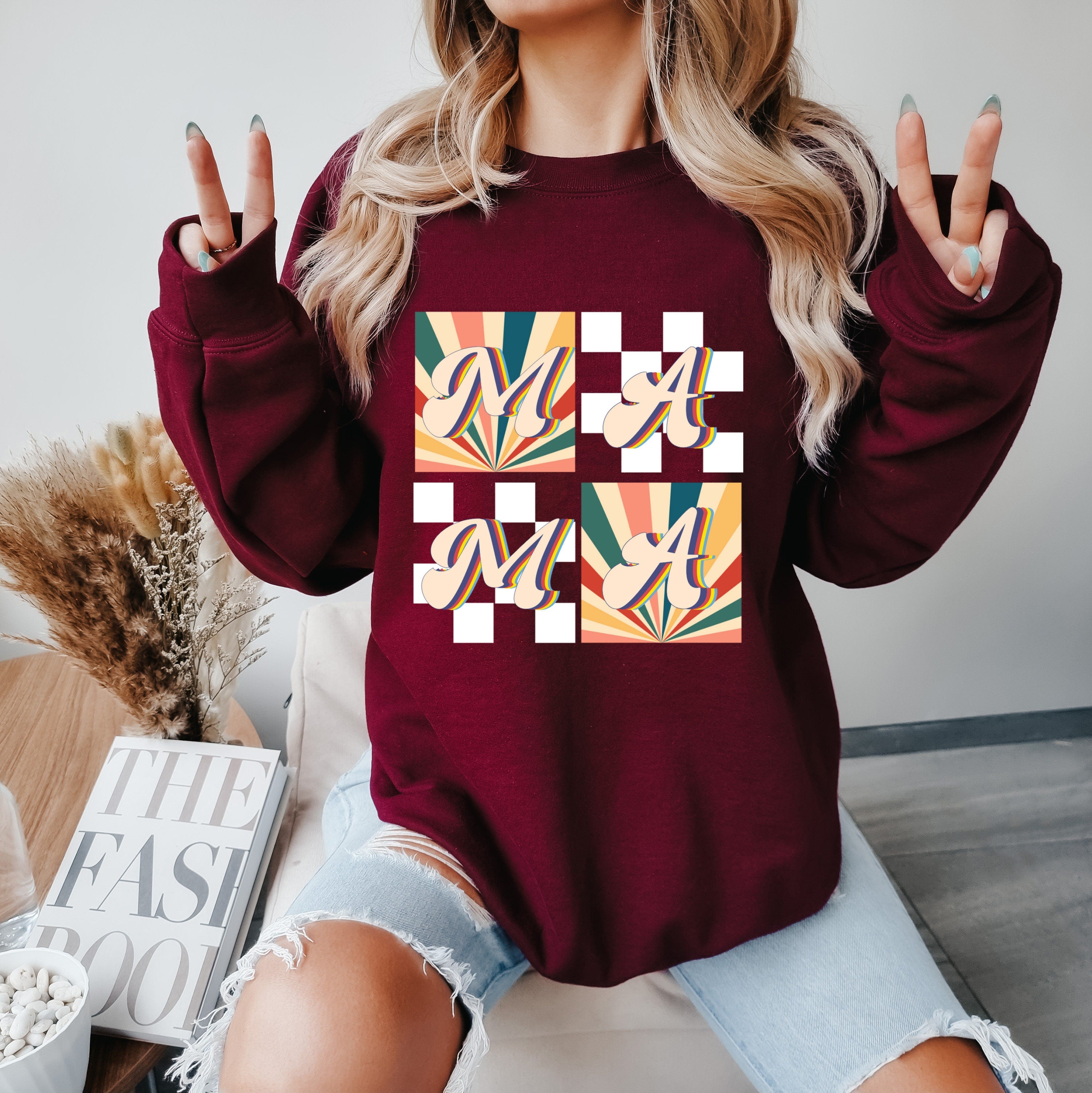 Mama Shirt, Retro Mama Shirt, Checkered Mama Shirt, Mama Tee, Checkered Mother Shirt, Mother’s Day Shirt, Comfort Color, Mama T-Shirt,