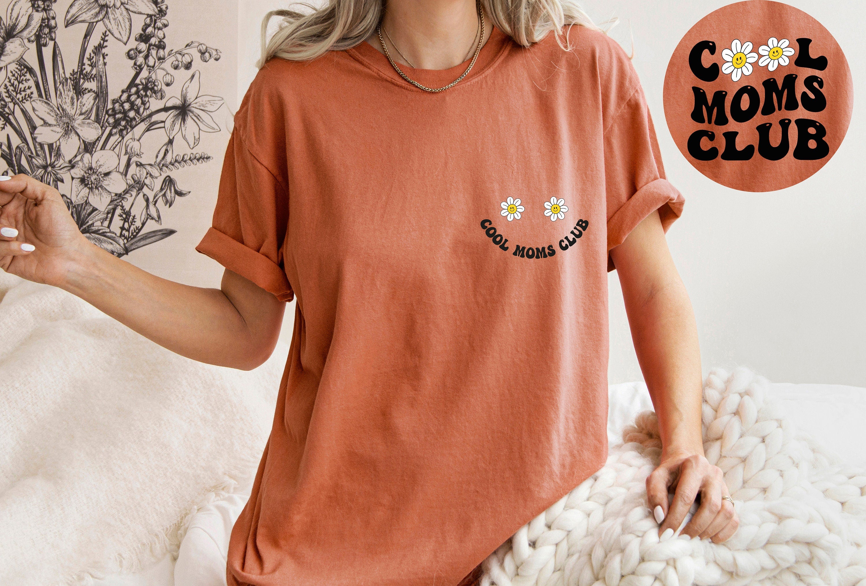 Unique Cool Moms Club Crewneck, Double-Sided Print, Perfect Mother's Day or New Mom Gift, Cute Mom Gift, Best Mom Gift for Her, Mom Shirt