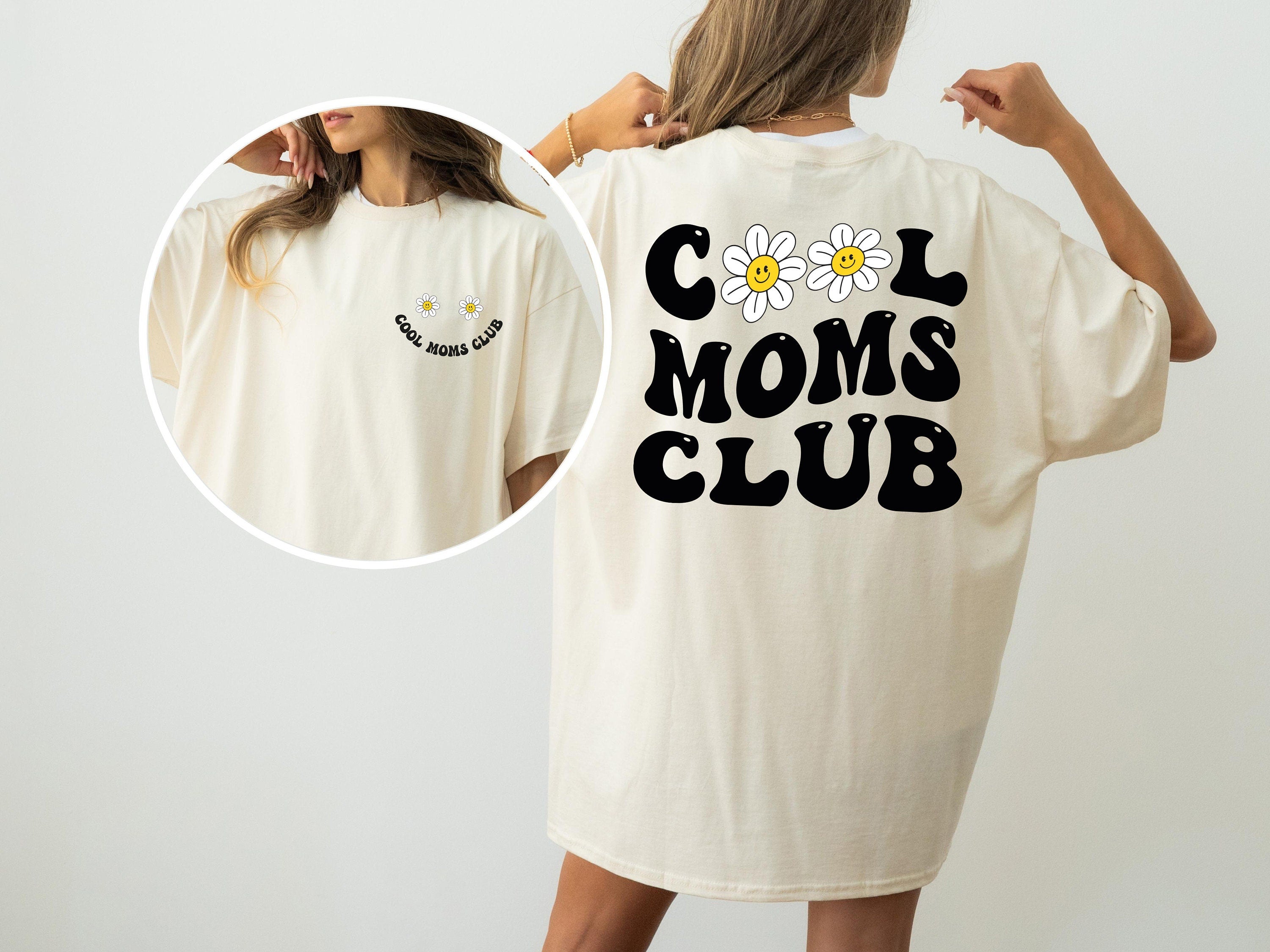 Unique Cool Moms Club Crewneck, Double-Sided Print, Perfect Mother's Day or New Mom Gift, Cute Mom Gift, Best Mom Gift for Her, Mom Shirt