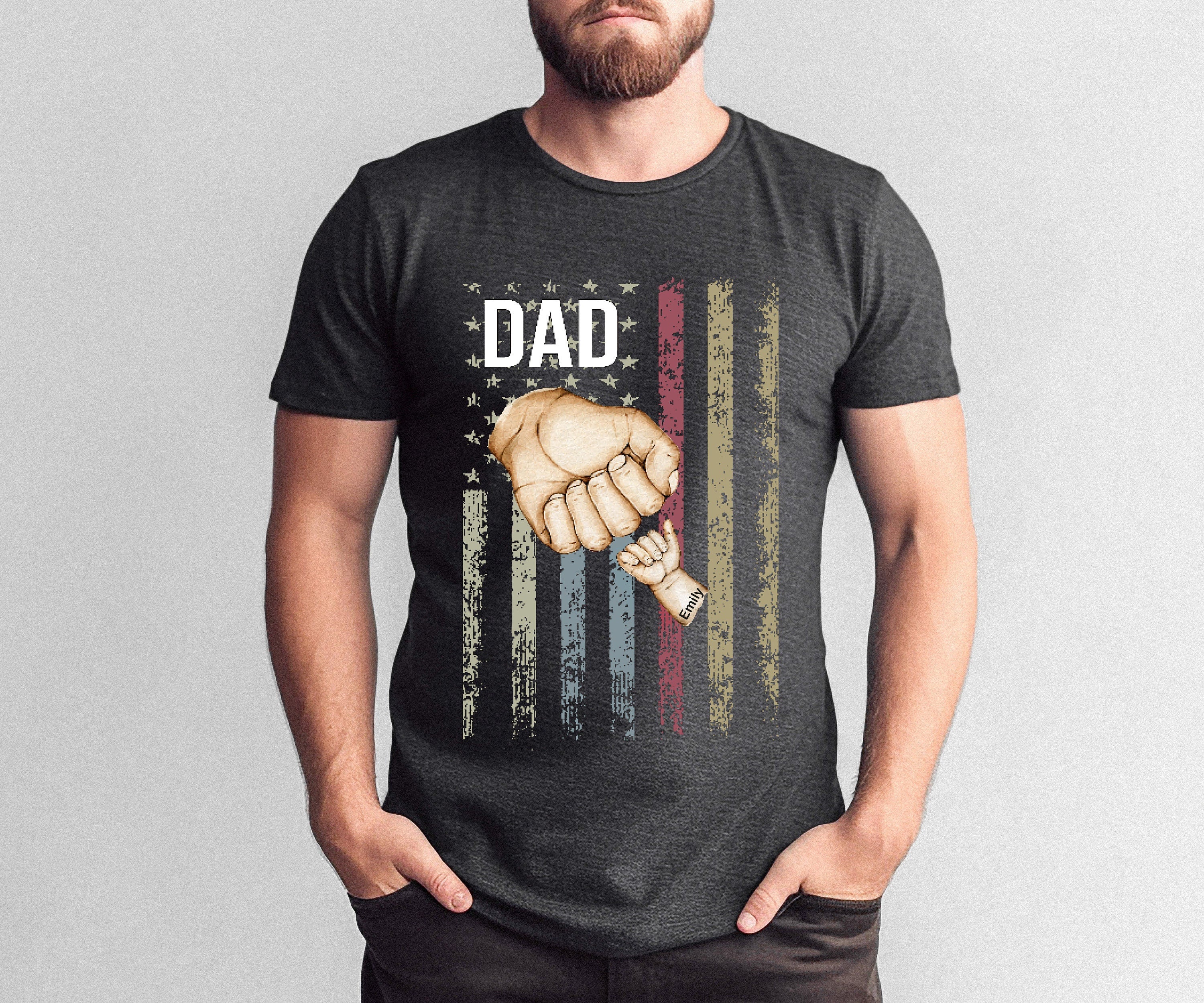 Personalized Dad Shirt, Fathers Day Gift, Dad Shirt With Kids Names, New Dad Shirt, New Dad Gift, Custom Dad Shirt, Custom Kids Names Shirt