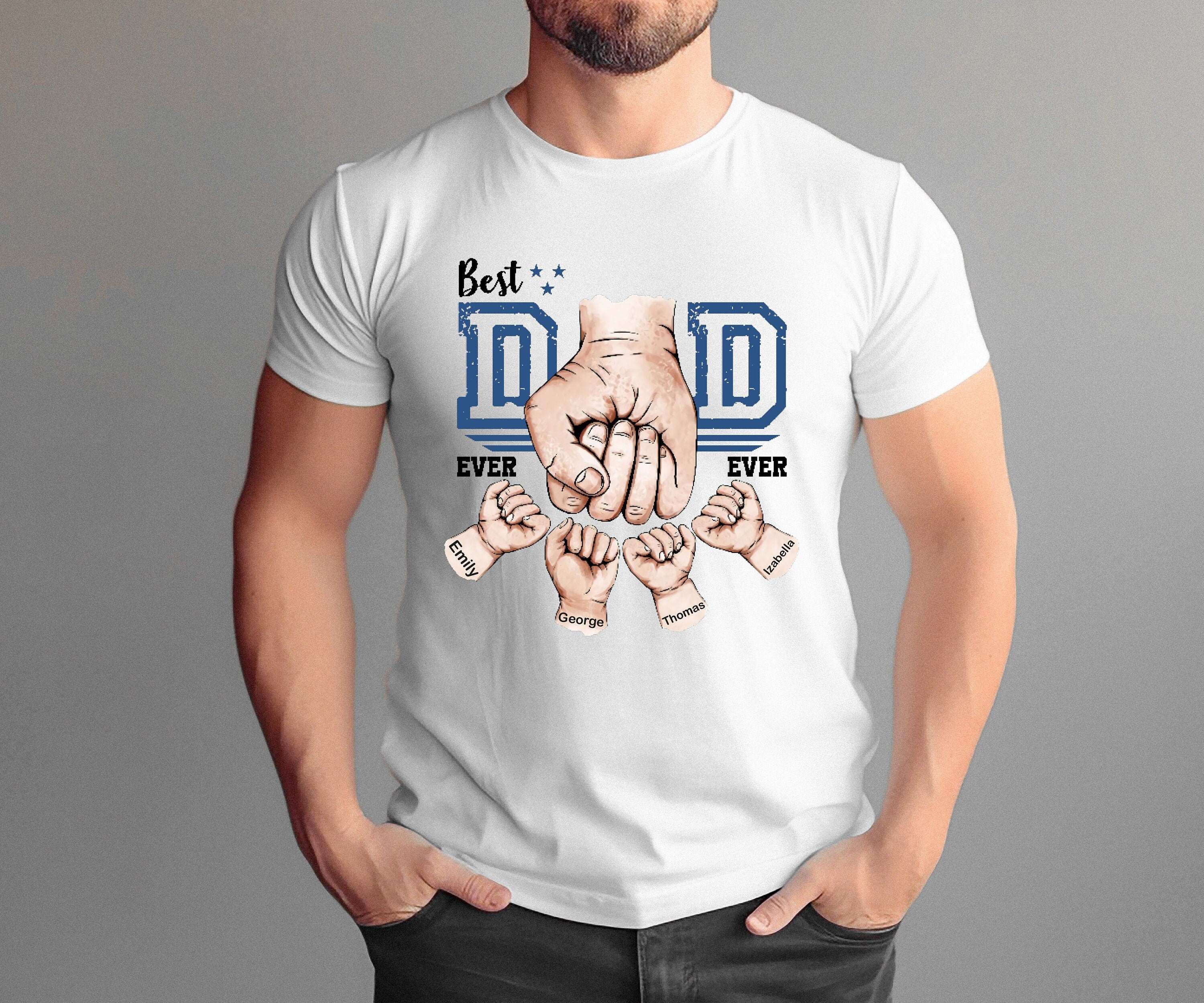 Custom Dad Shirt, Dad Shirt With Kids Names, Fathers Day Gift, New Dad Shirt, New Dad Gift, Personalized Dad Shirt, Custom Kids Names Shirt
