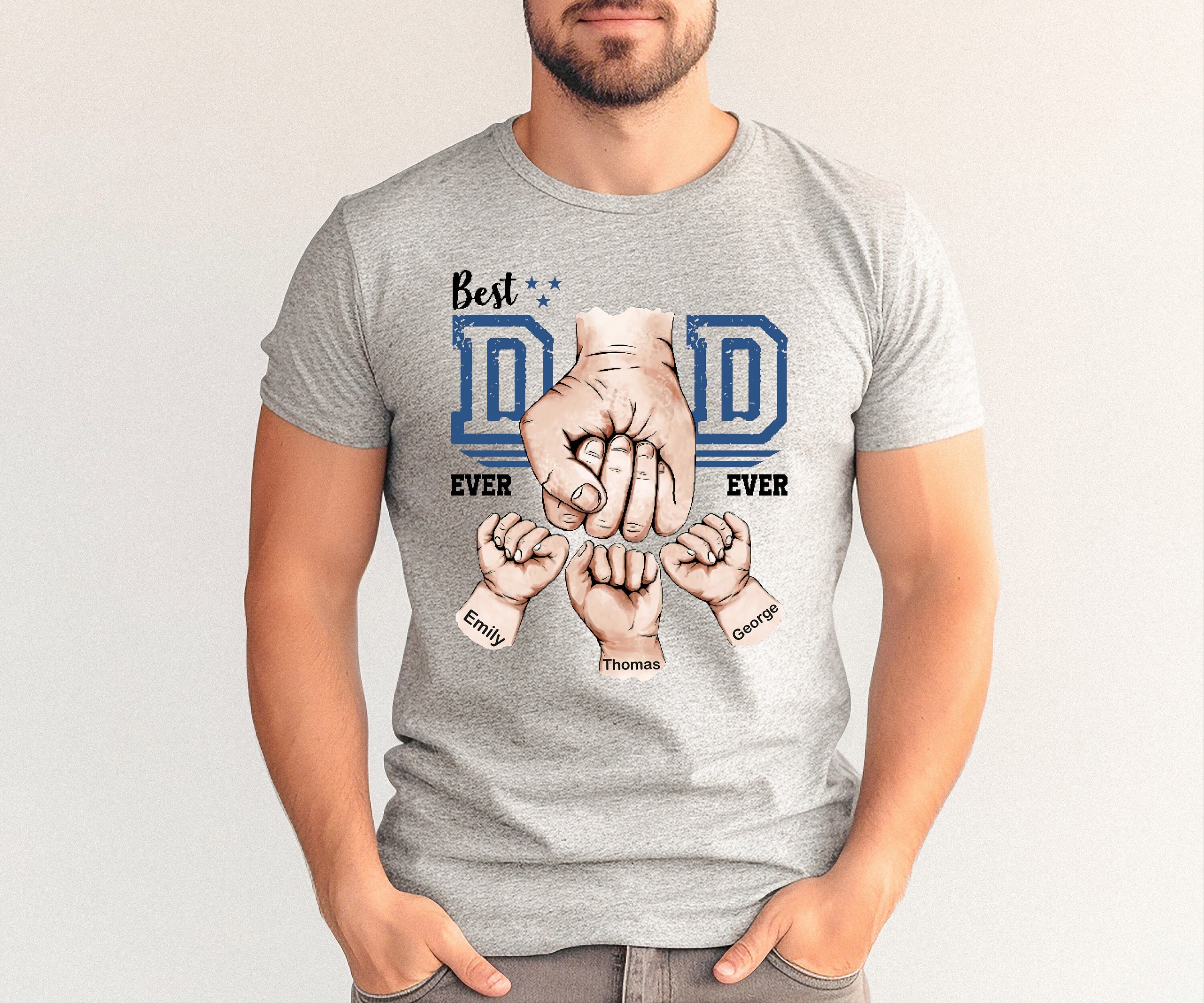 Custom Dad Shirt, Dad Shirt With Kids Names, Fathers Day Gift, New Dad Shirt, New Dad Gift, Personalized Dad Shirt, Custom Kids Names Shirt