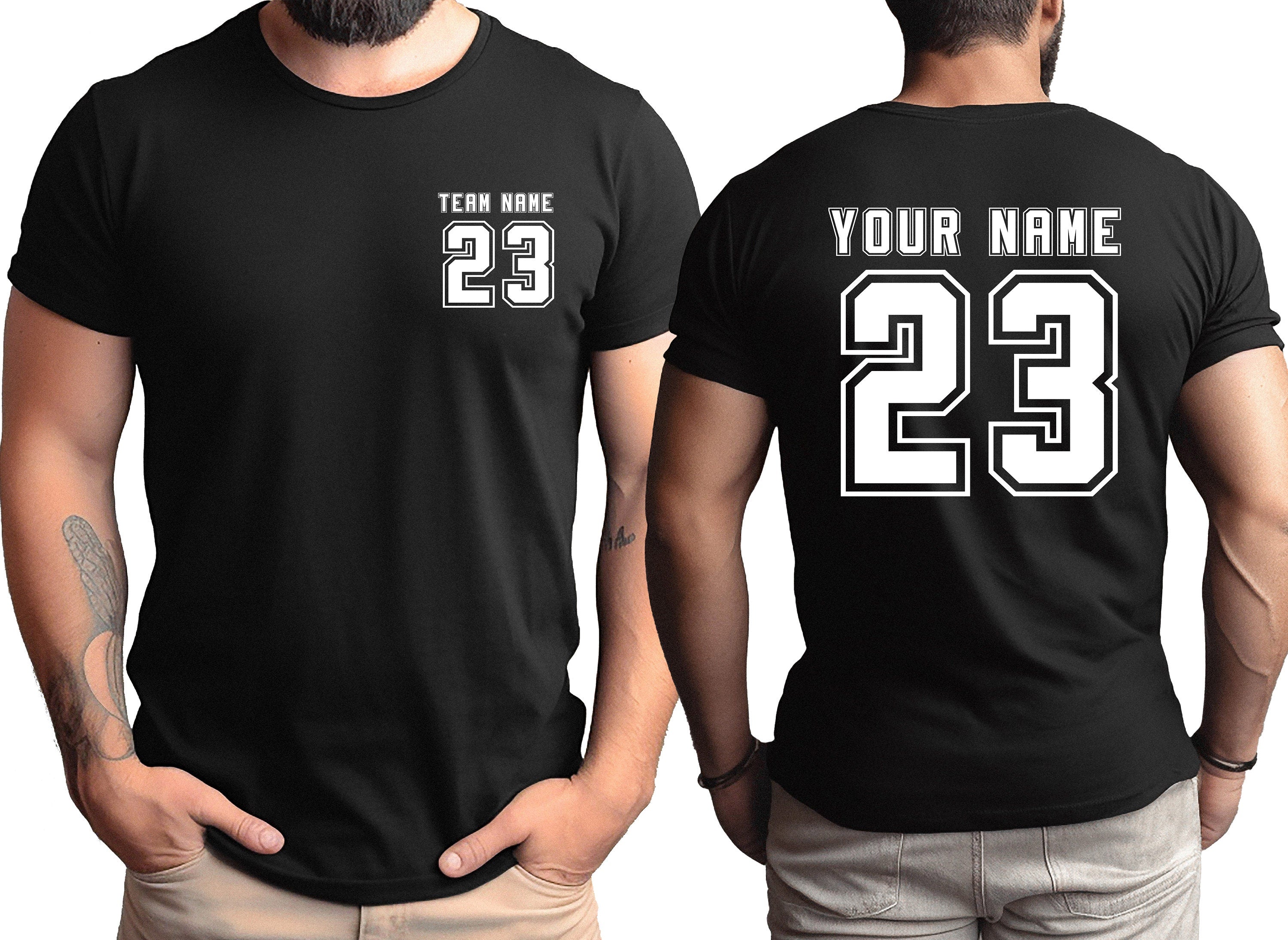 Custom Sports Team Name Shirt, Team Gift Ideas, Personalized Printed or Stitched Name and Number Shirt, Your Own Writing Shirt