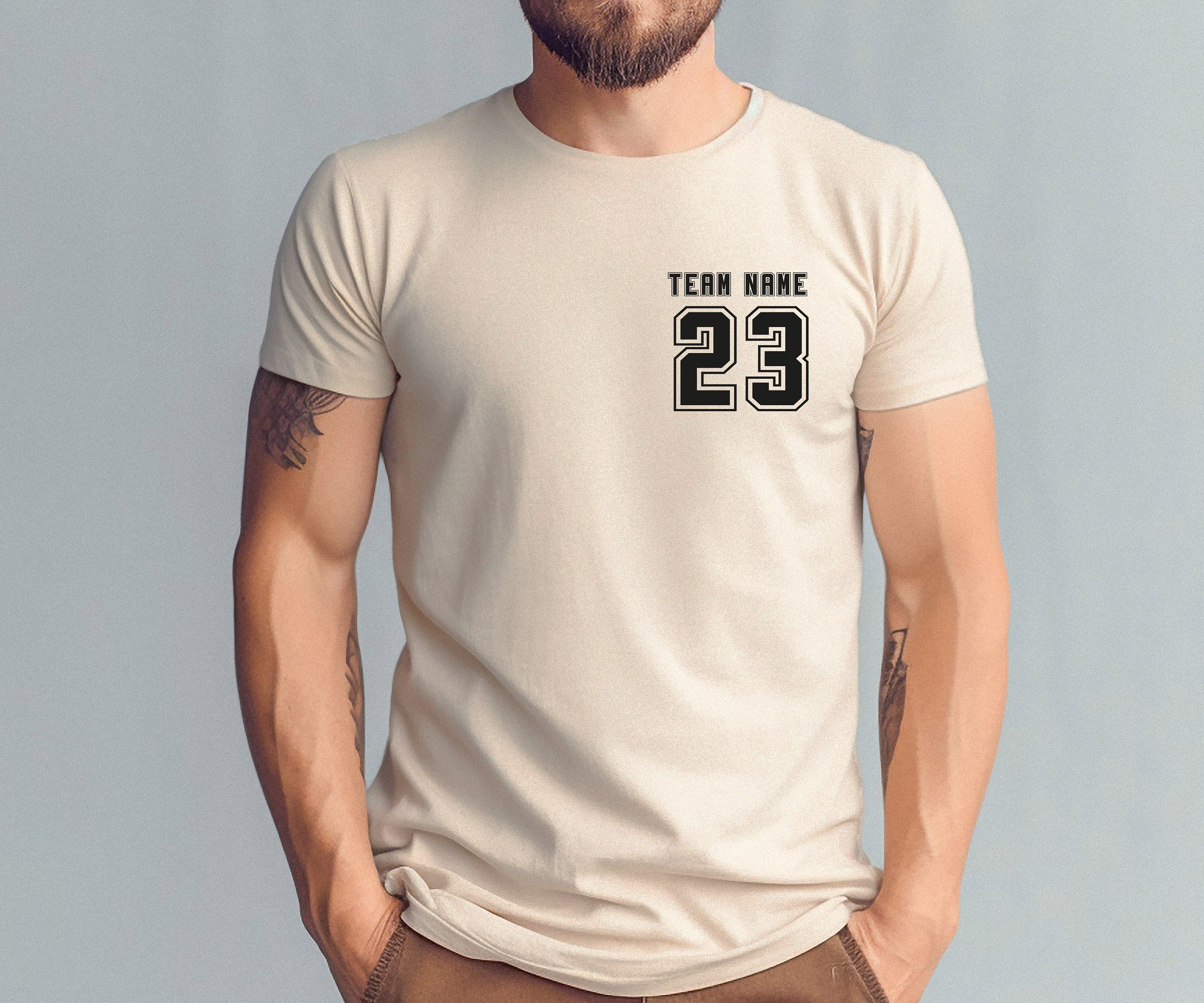 Custom Sports Team Name Shirt, Team Gift Ideas, Personalized Printed or Stitched Name and Number Shirt, Your Own Writing Shirt