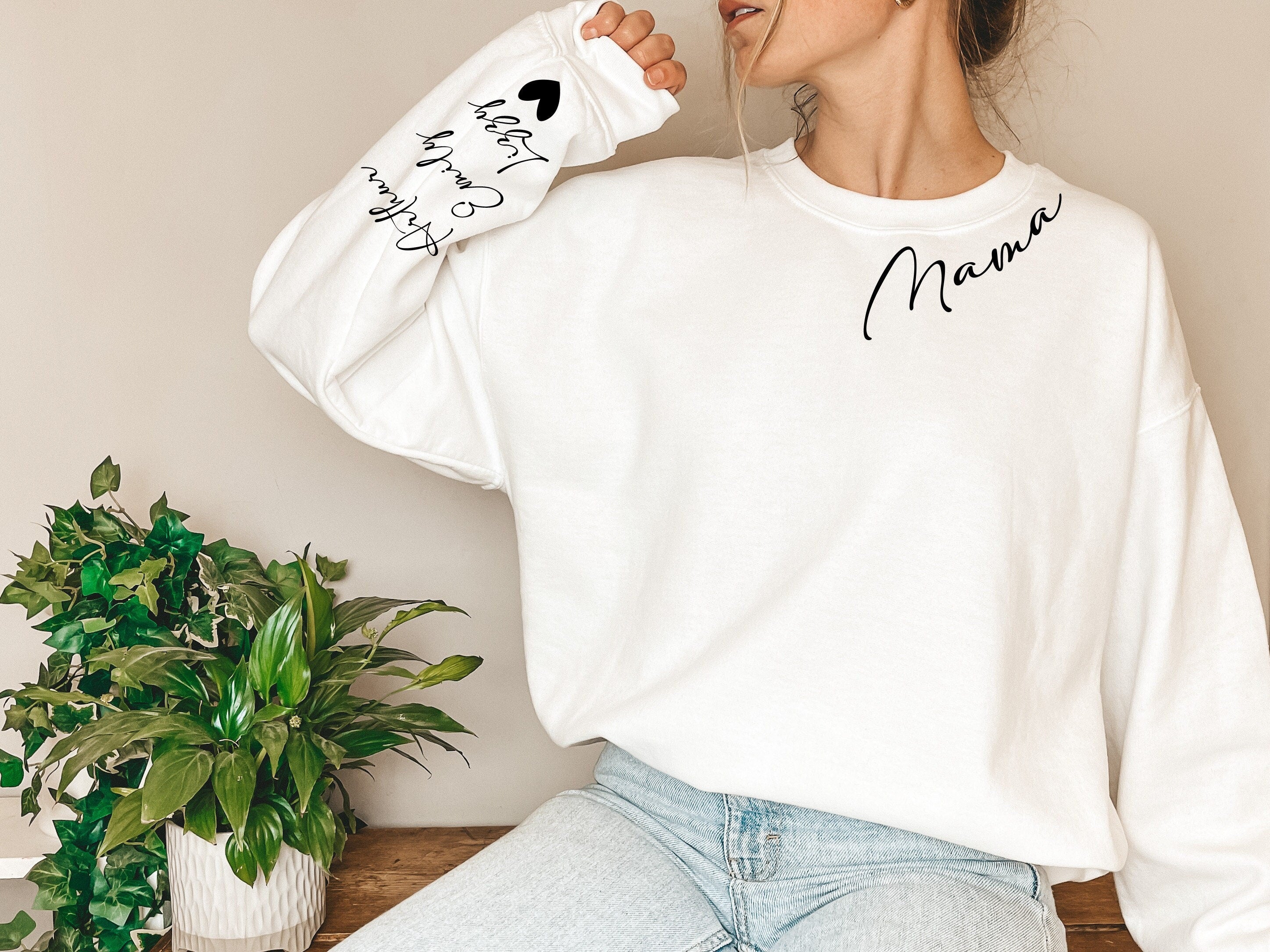 Custom Mama Sweatshirt, Mothers Day, Mama Shirt, Personalized Mama Shirt, Custom Mama Shirt, Gift for Mom, Mom Sweatshirt