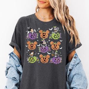 Vintage Mickey And Friends Halloween Pumpkin Shirt,Disneyland Halloween Shirt,Disney Girls Trip,Mickey's Not So Scary Party Trip,Fall Shirt