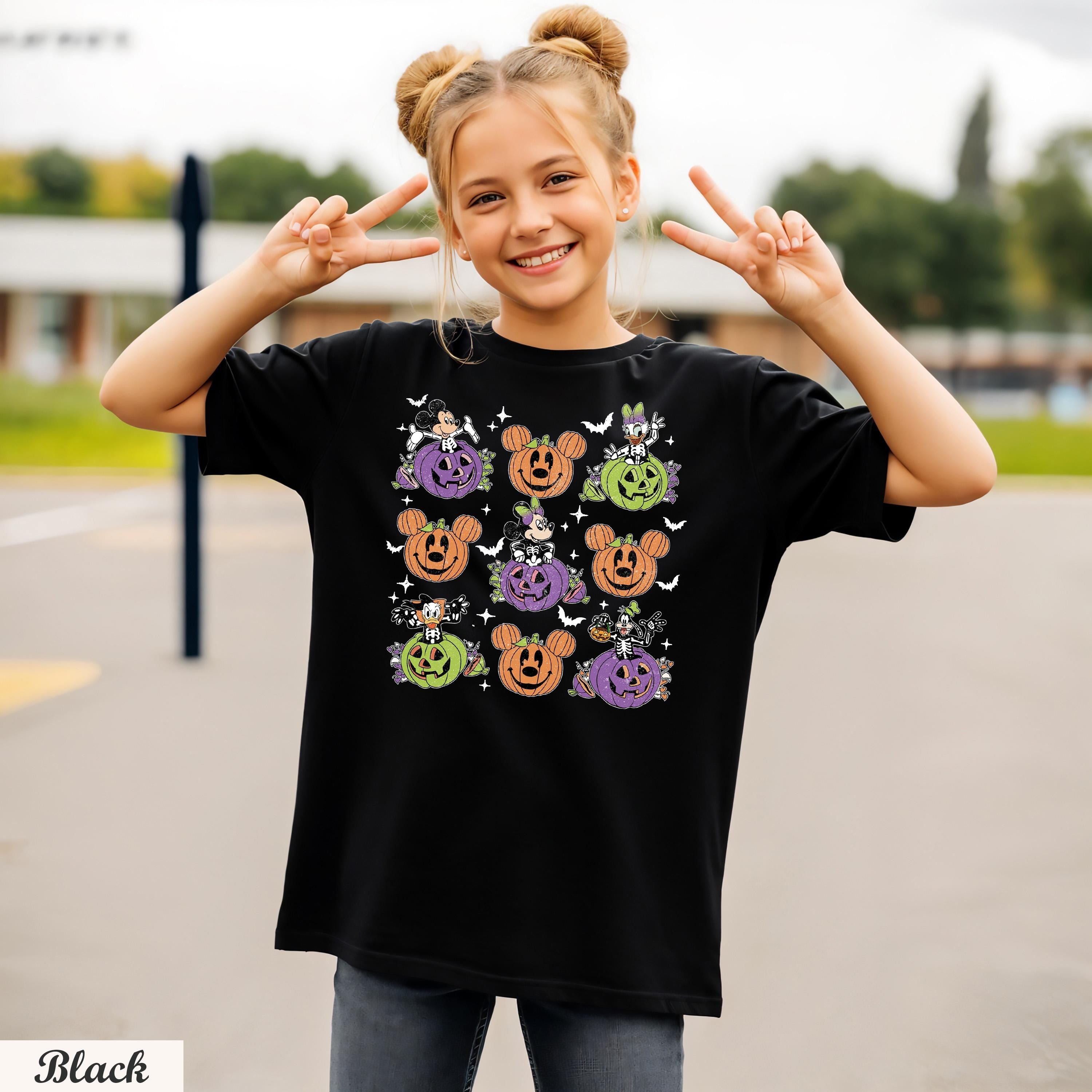 Vintage Mickey And Friends Halloween Pumpkin Shirt,Disneyland Halloween Shirt,Disney Girls Trip,Mickey's Not So Scary Party Trip,Fall Shirt
