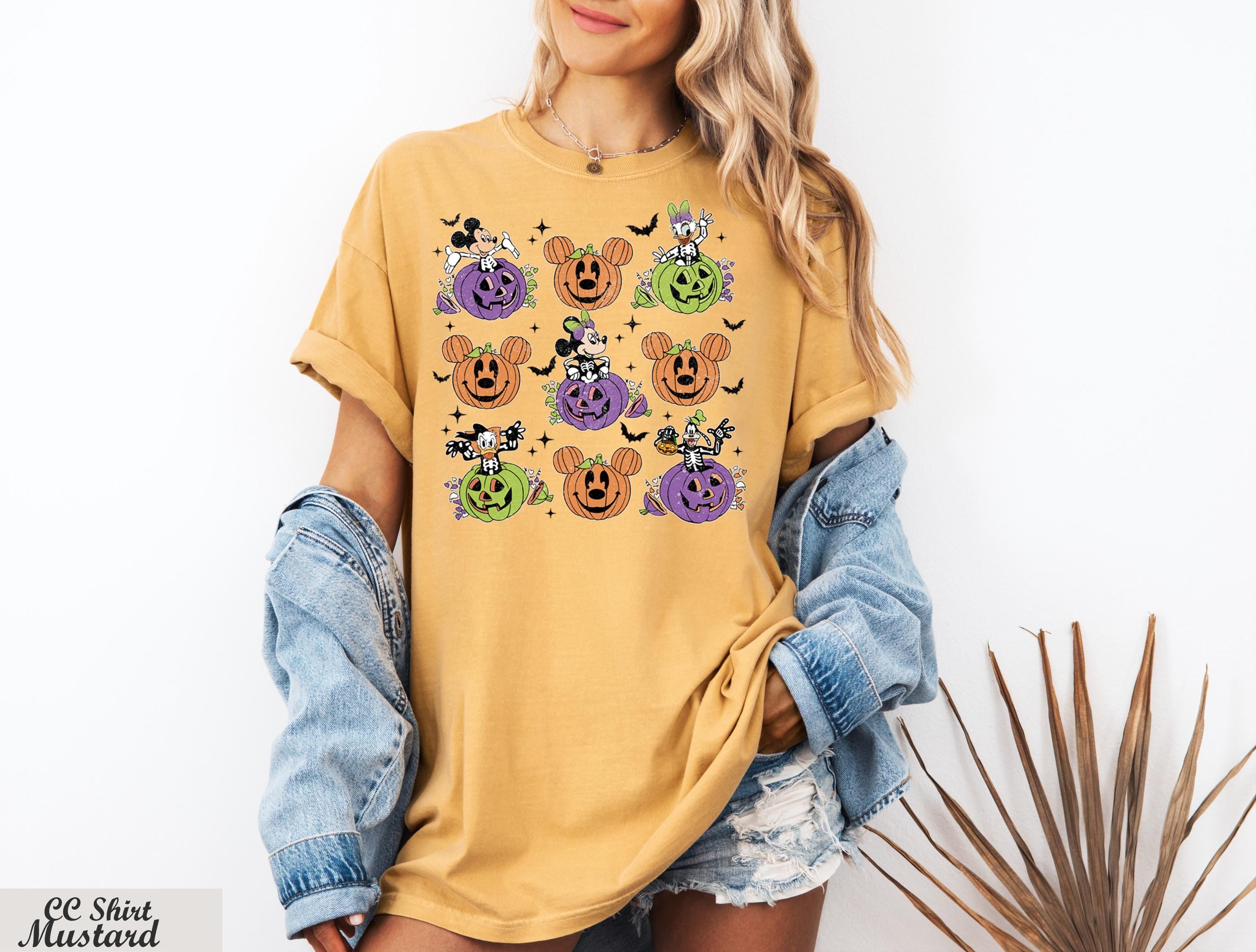 Vintage Mickey And Friends Halloween Pumpkin Shirt,Disneyland Halloween Shirt,Disney Girls Trip,Mickey's Not So Scary Party Trip,Fall Shirt