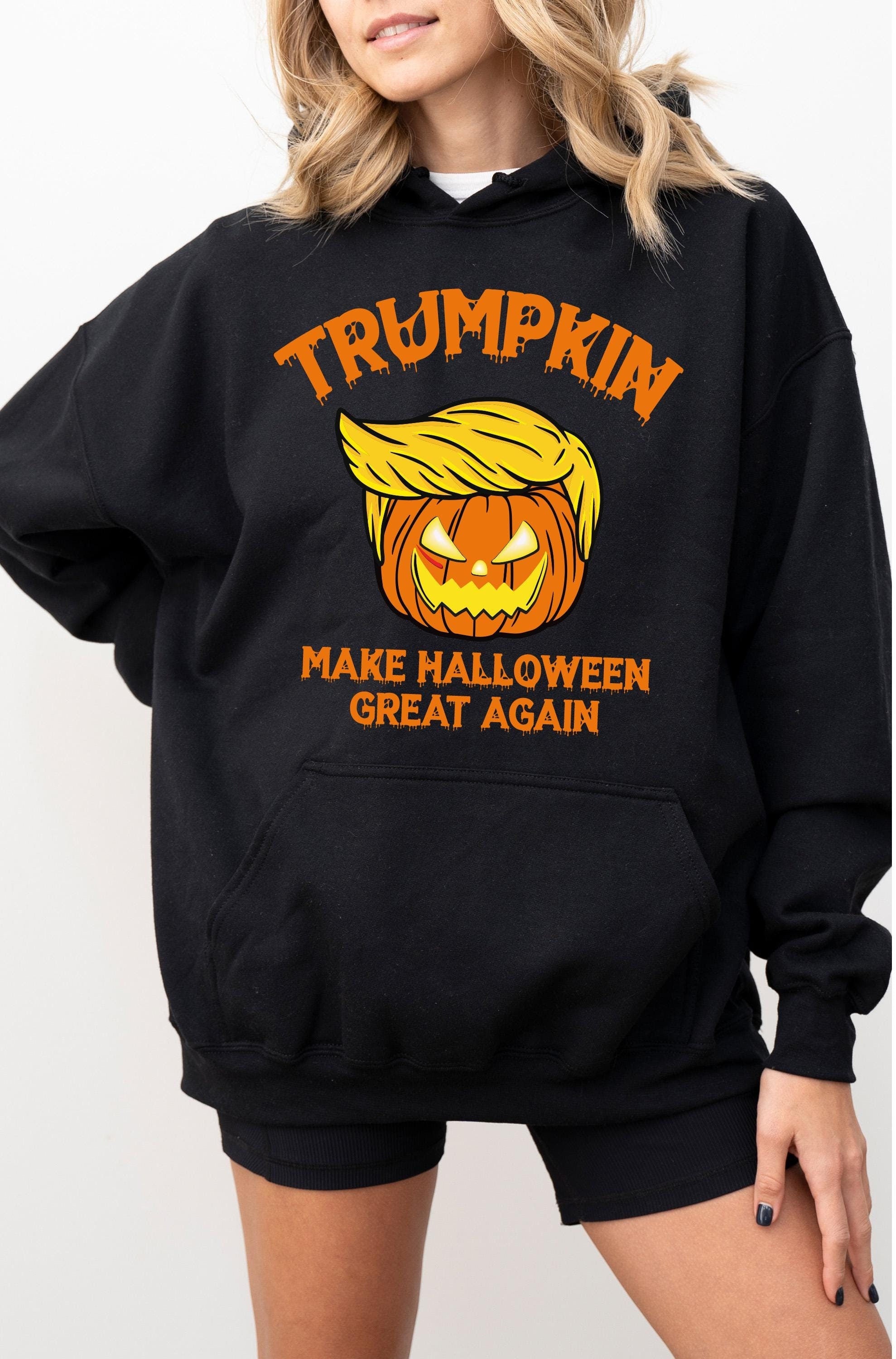 Trumpkin Halloween Hoodie, Make Halloween Great, MAGA Hoodie, Halloween Kid Sweatshirt, Trump Hoodie, Republican Hoodie, Funny Trump Hoodies
