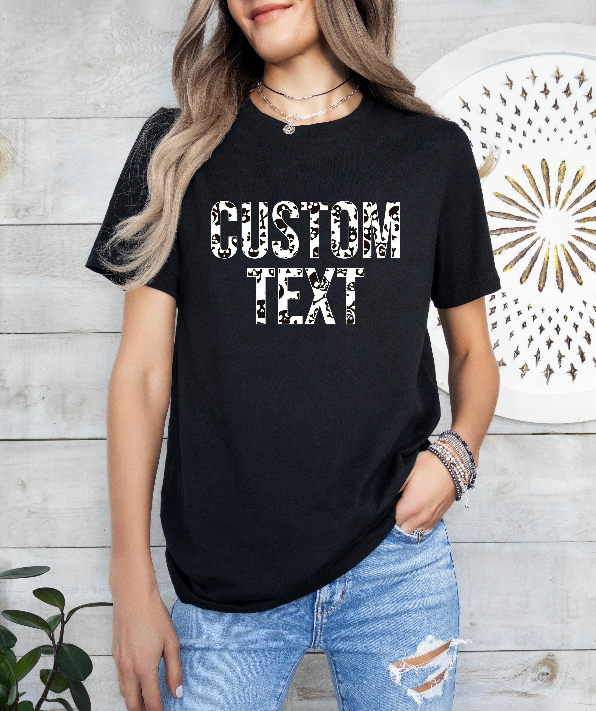Halloween Personalized T-shirt, Custom Text Shirt, Family Matching Custom Text, Customize Your Own Shirt, Halloween Shirt, Halloween Custom