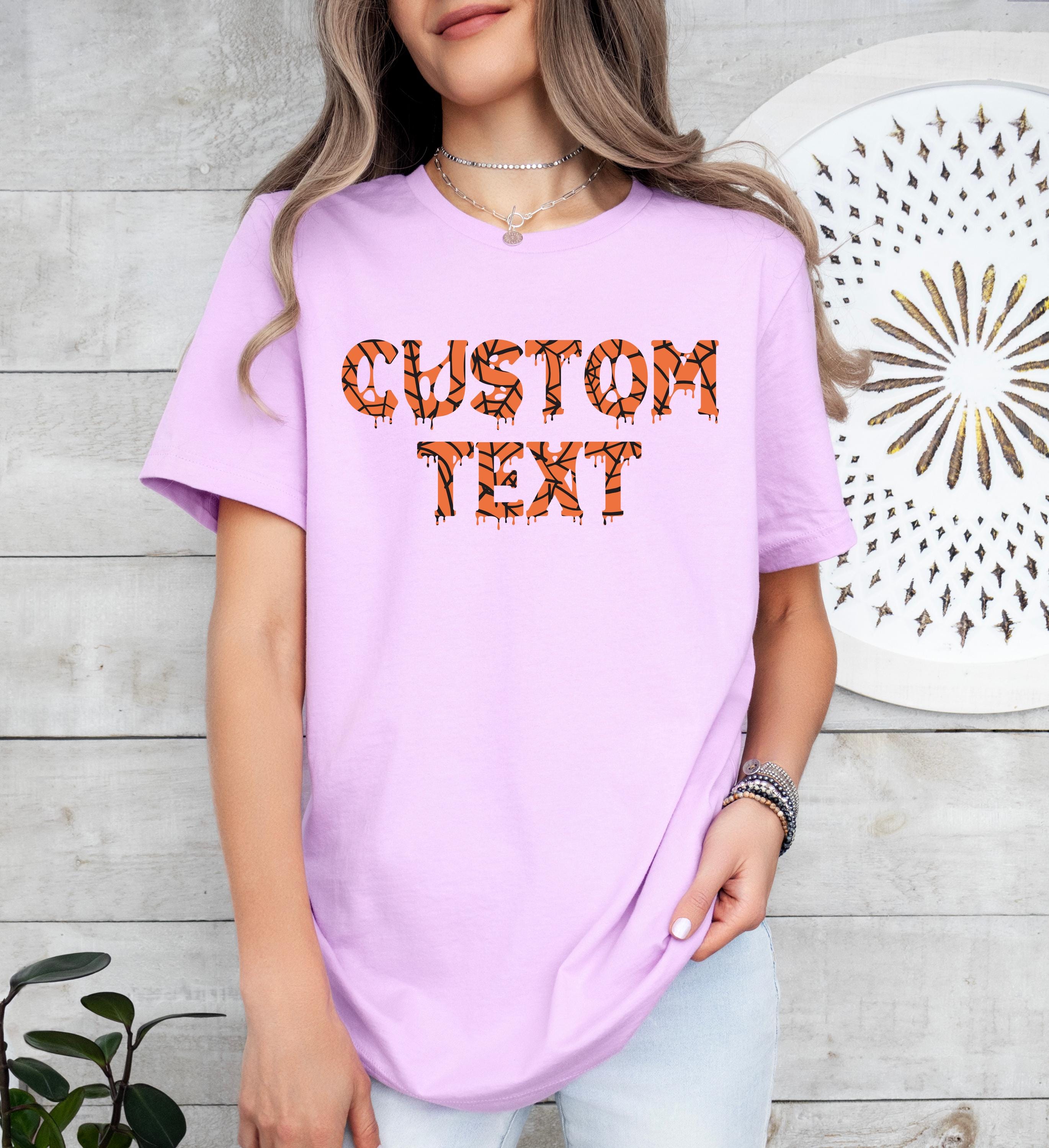 Halloween Personalized T-shirt, Custom Text Shirt, Family Matching Custom Text, Customize Your Own Shirt, Halloween Shirt, Halloween Custom