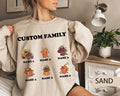 Custom Halloween cute cow family sweatshirt, Custom sweatshirt, Personalized family Halloween sweatshirt, Spooky season sweatshirt