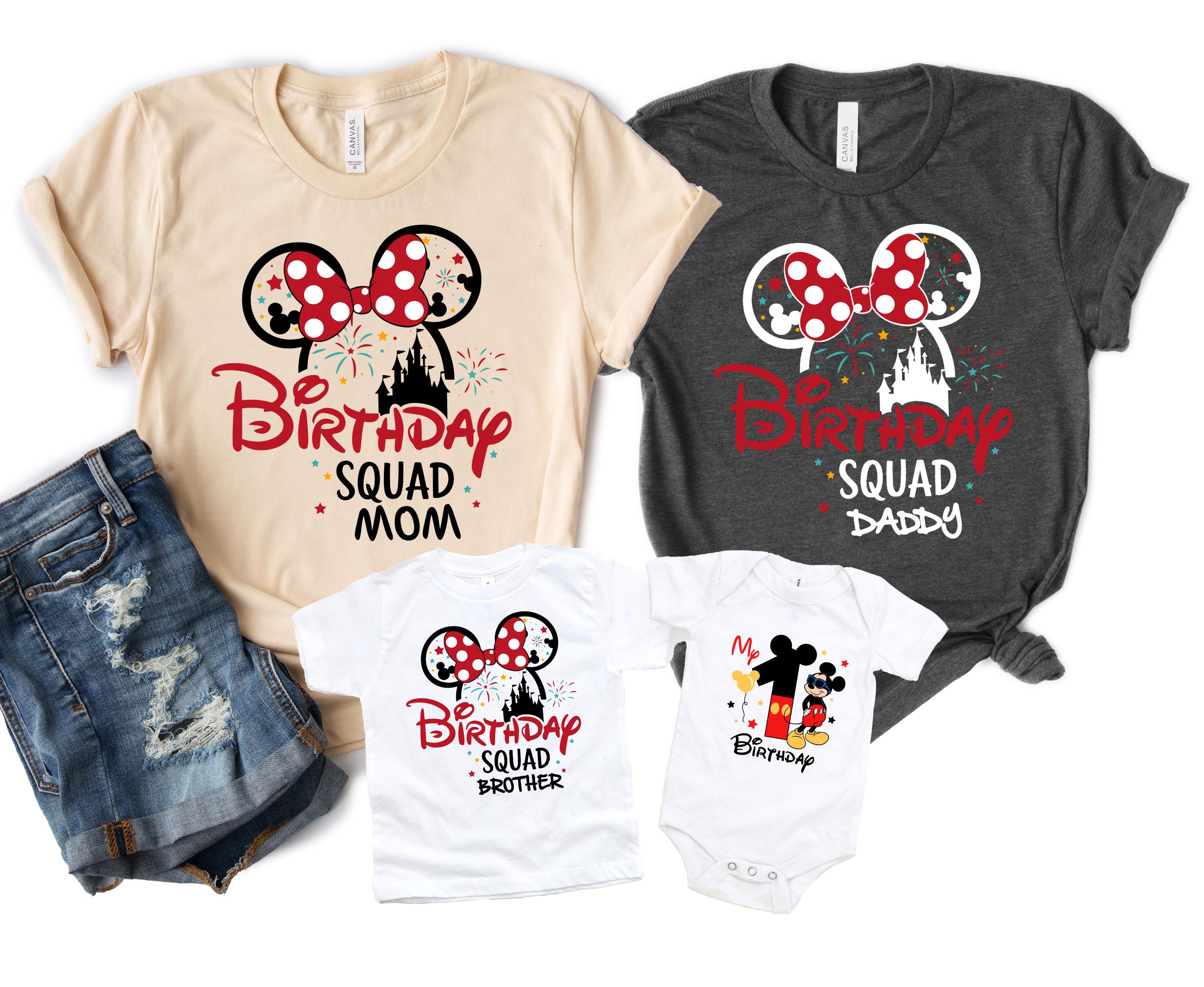 Custom Disney Birthday Shirt, Family Birthday Shirt, Custom Minnie Mickey Shirt, Disney Birthday Girl Shirt, Disney Birthday Group Shirts