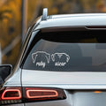 Dog Ear Car Decal, Custom Dog Name Decal, Dog Mom Sticker,, Dog Vinyl Decal, Pet Ears Car Decal,Dog Gift,Dog Memorial Sticker,Custom Decal