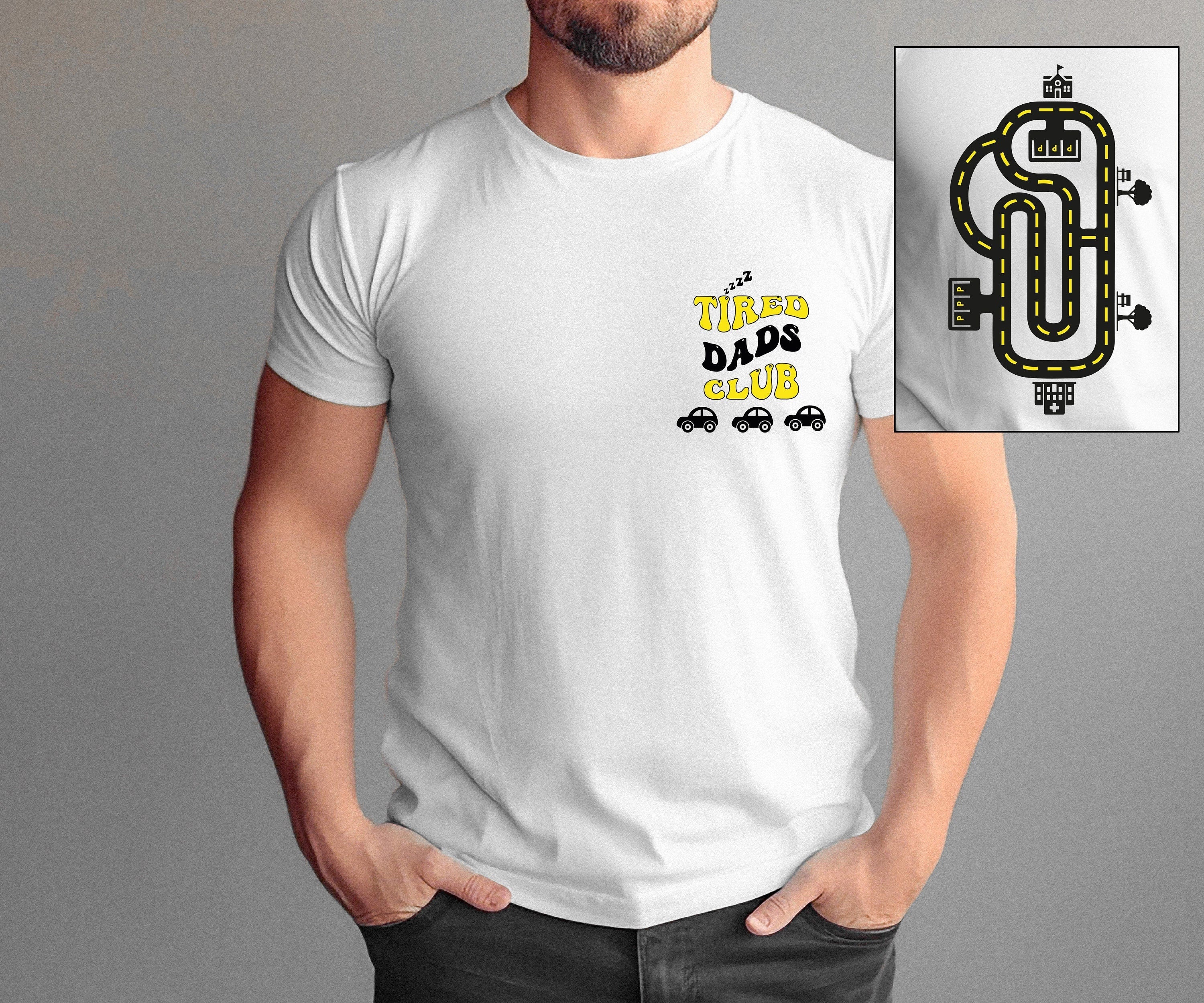 Tired Dads Club Shirt, Car Race Track T-Shirt, Funny Father's Day Gift From Kids, Family Love Tee, Kids Toy Car Shirt, Racing Shirt for Dad