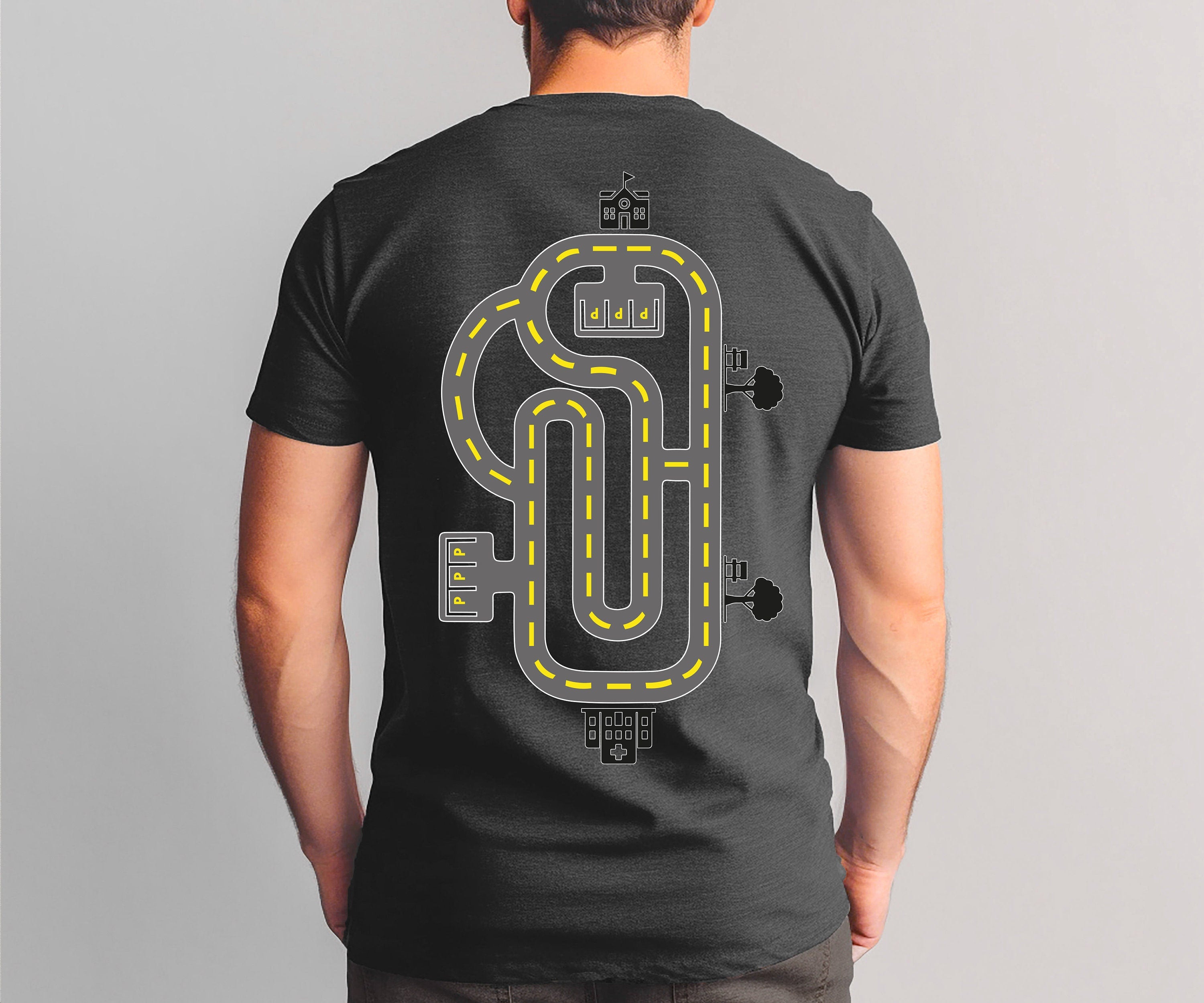 Tired Dads Club Shirt, Car Race Track T-Shirt, Funny Father's Day Gift From Kids, Family Love Tee, Kids Toy Car Shirt, Racing Shirt for Dad