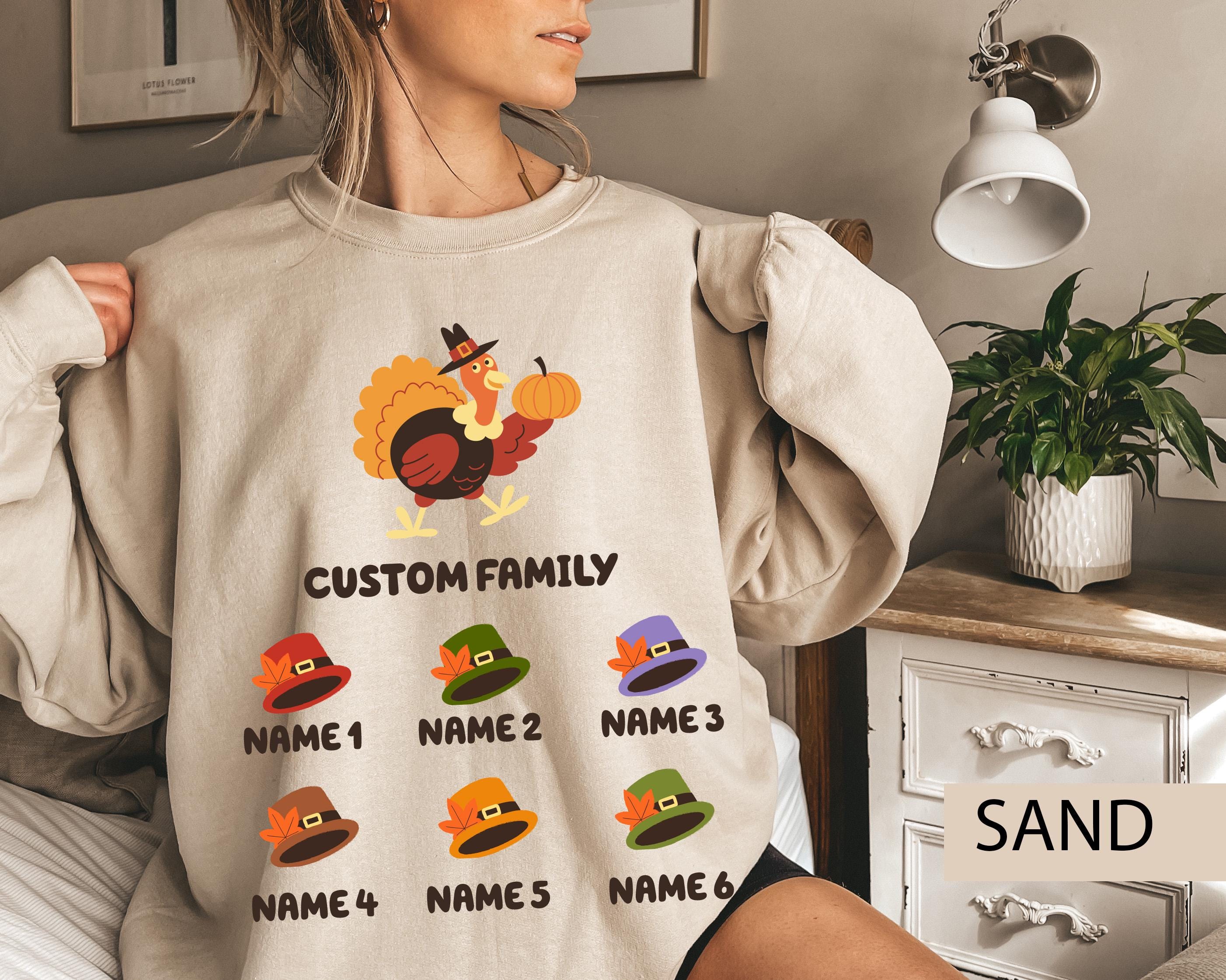 Custom Thanksgiving Gobble family sweatshirt, Turkey sweatshirt, Personalized family Fall season sweatshirt, Thanksgiving sweatshirt