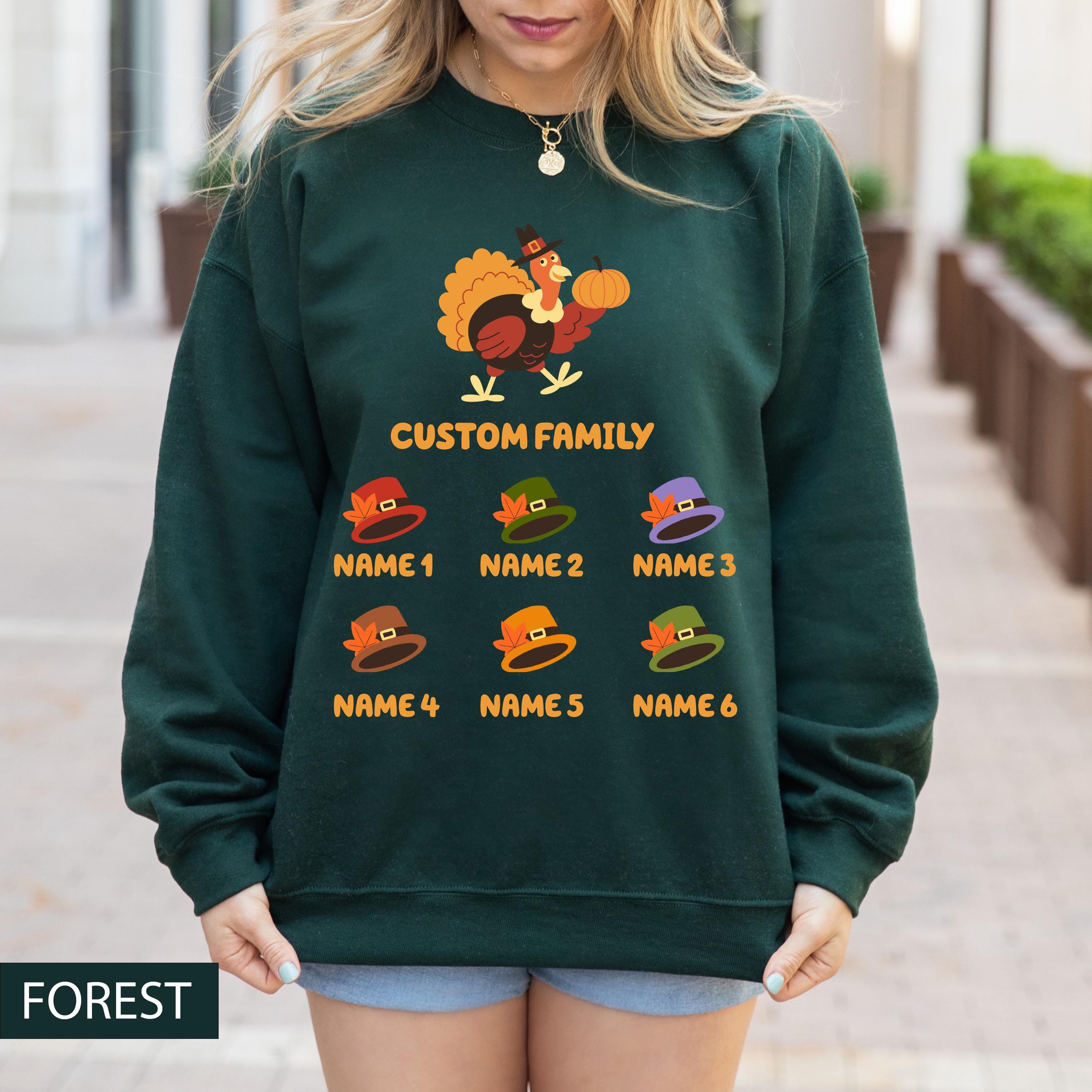 Custom Thanksgiving Gobble family sweatshirt, Turkey sweatshirt, Personalized family Fall season sweatshirt, Thanksgiving sweatshirt