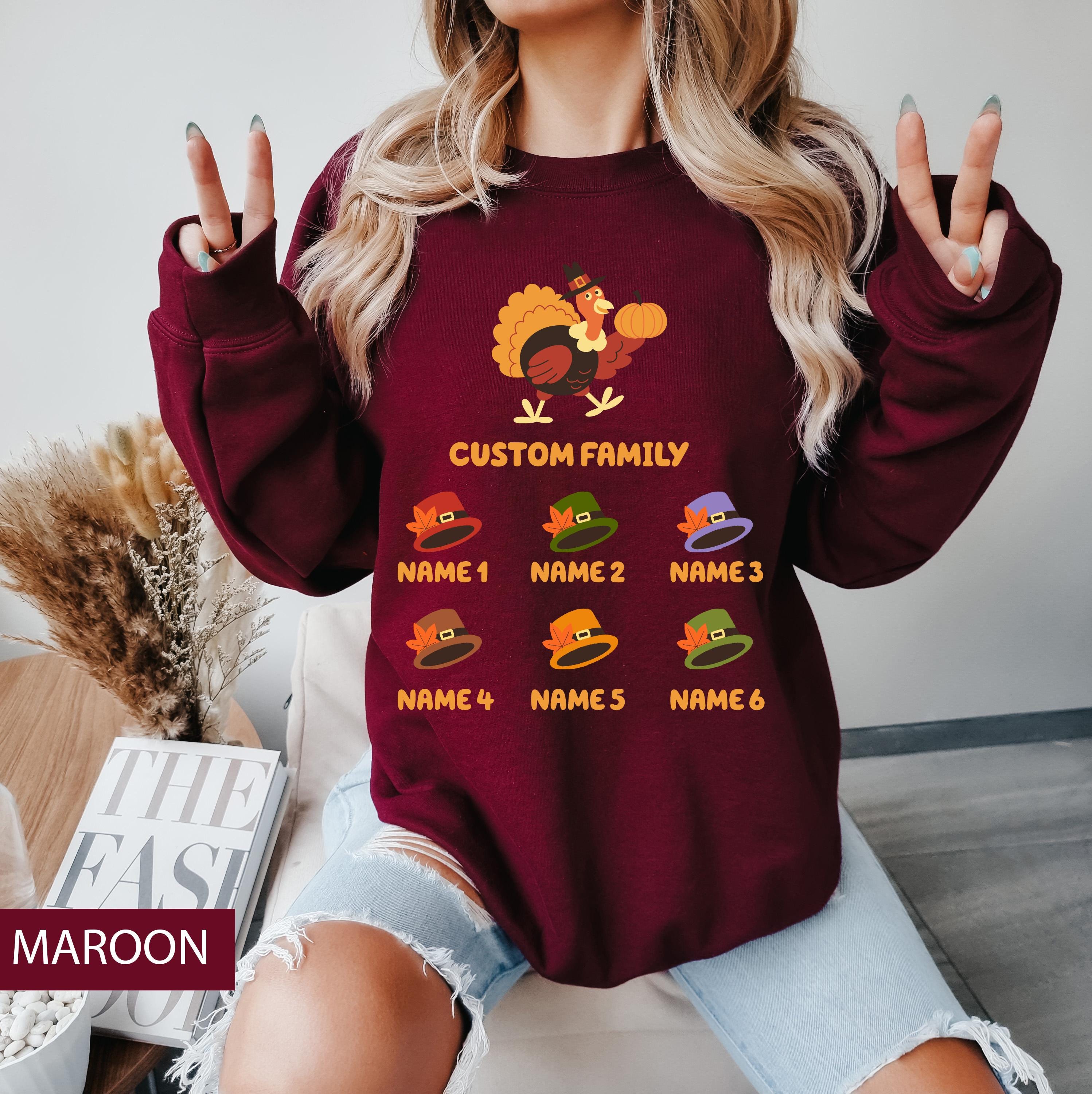 Custom Thanksgiving Gobble family sweatshirt, Turkey sweatshirt, Personalized family Fall season sweatshirt, Thanksgiving sweatshirt
