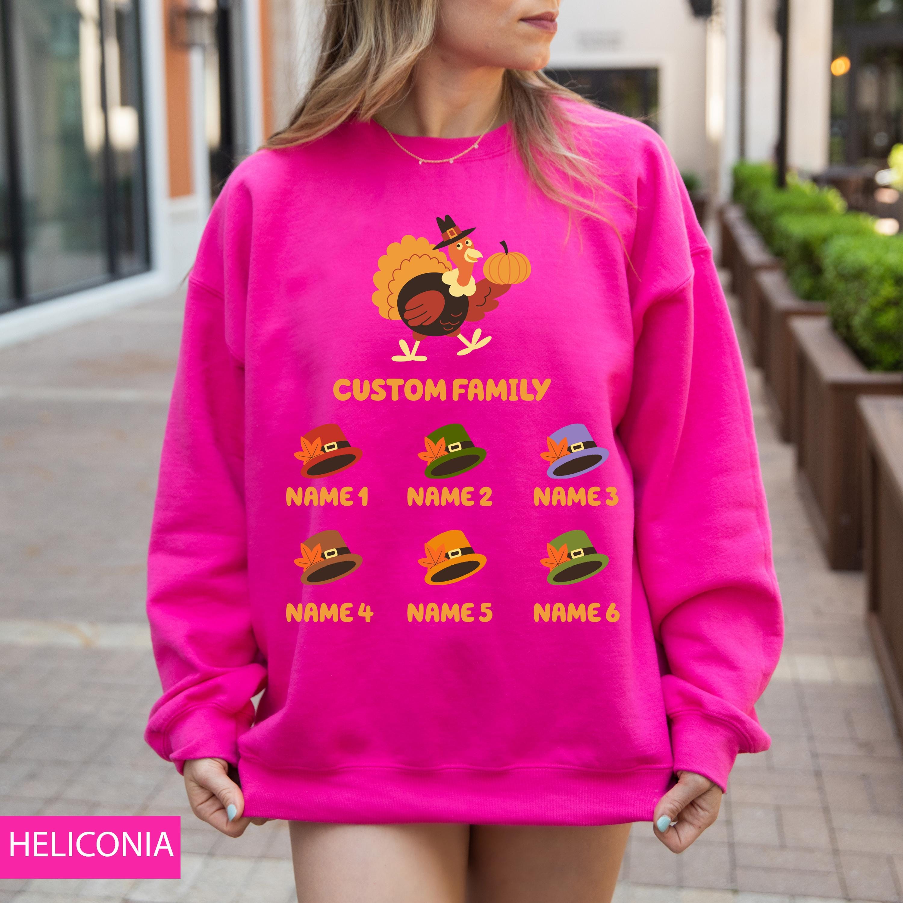 Custom Thanksgiving Gobble family sweatshirt, Turkey sweatshirt, Personalized family Fall season sweatshirt, Thanksgiving sweatshirt