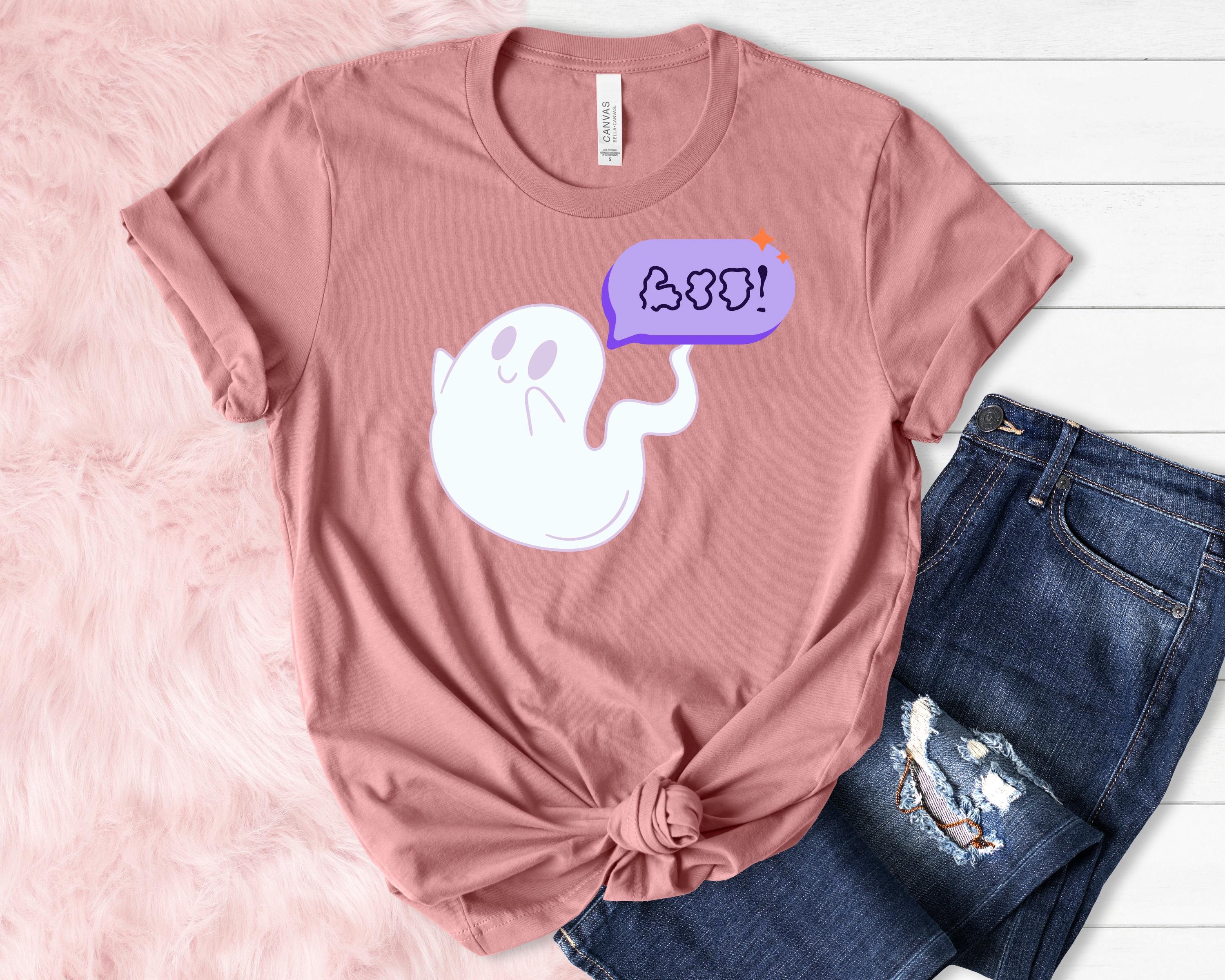 Halloween cute boo ghost shirt, Spooky Season Shirt, Fall Shirt, Halloween Gift, halloween ghost shirt, halloween ghost